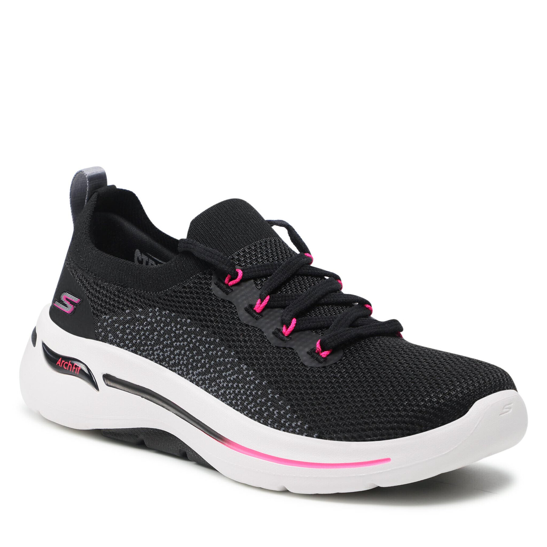 Skechers Superge Go Walk Arch Fit 124863/BKHP Črna - Pepit.si