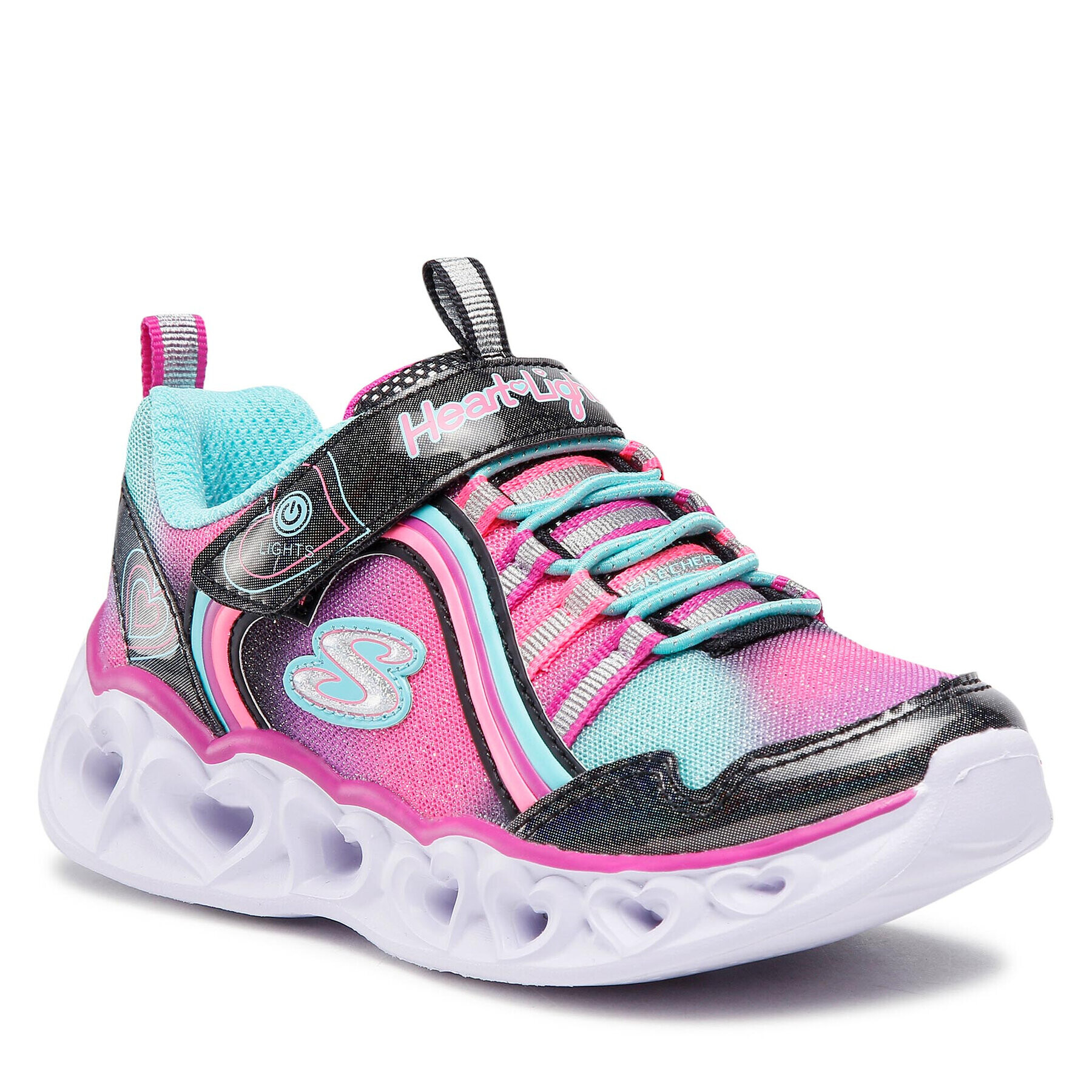 Skechers Superge Rainbow Lux-Heart Lights 302308L/BKMT Roza - Pepit.si