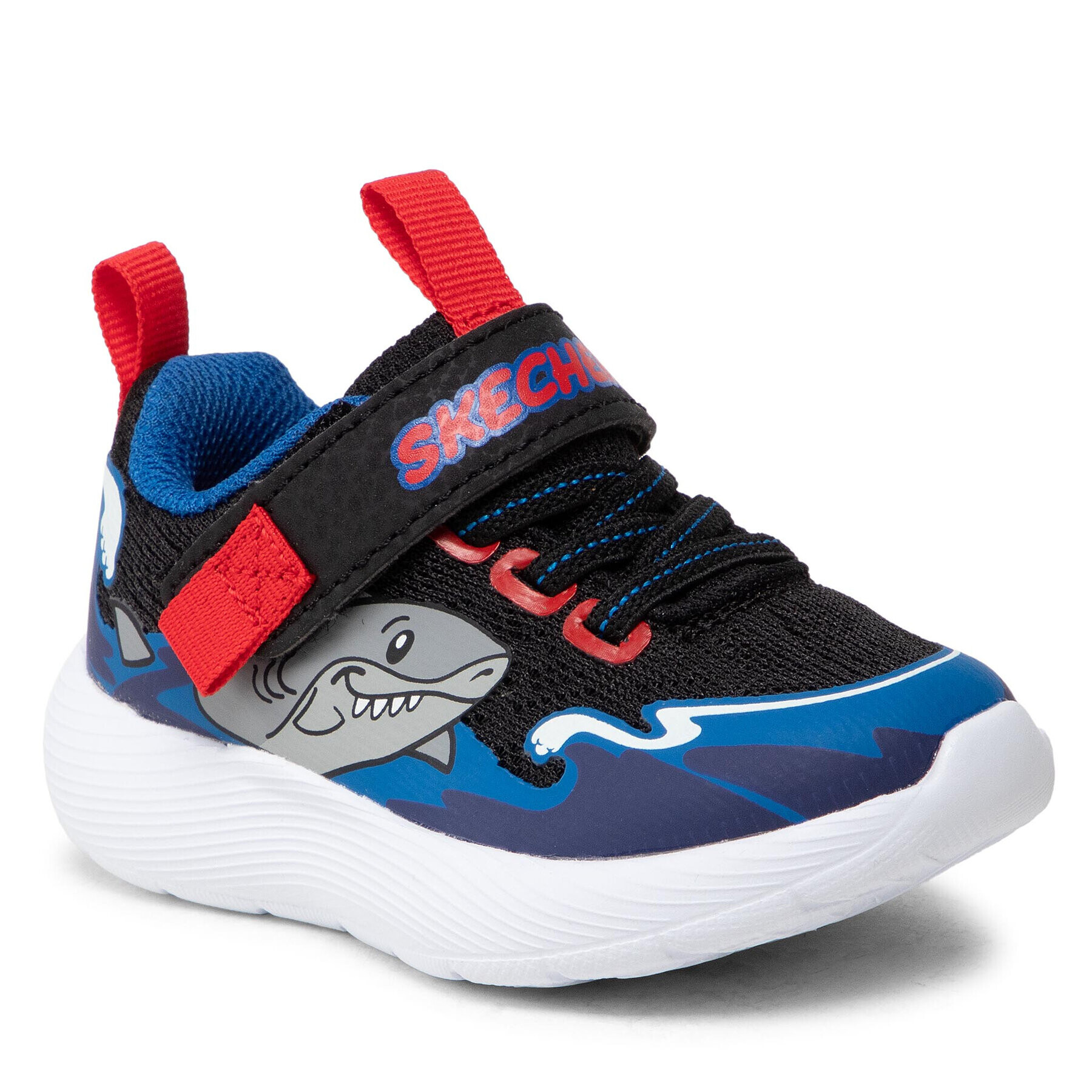 Skechers Superge Shark Wave 407233N/BKBL Črna - Pepit.si