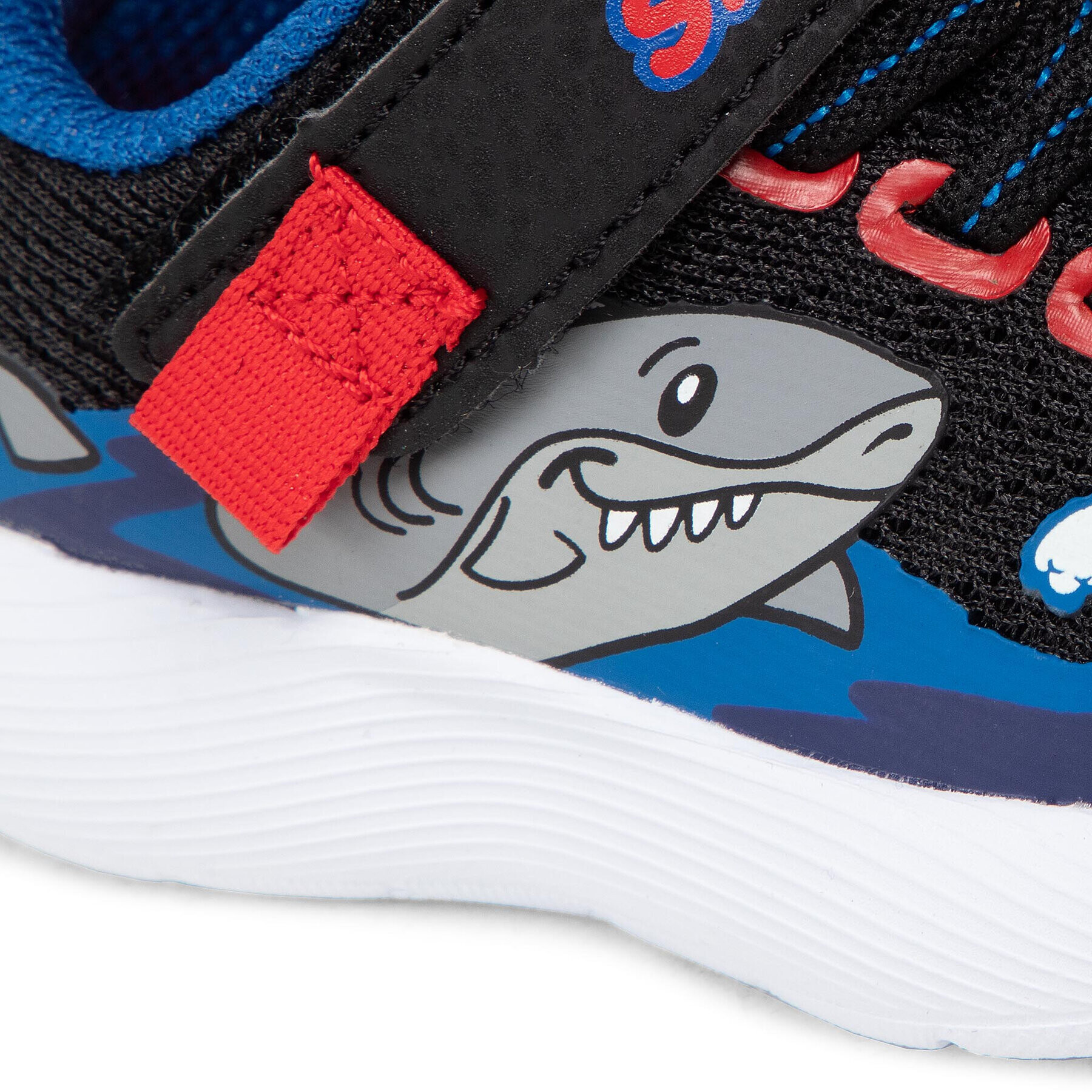 Skechers Superge Shark Wave 407233N/BKBL Črna - Pepit.si