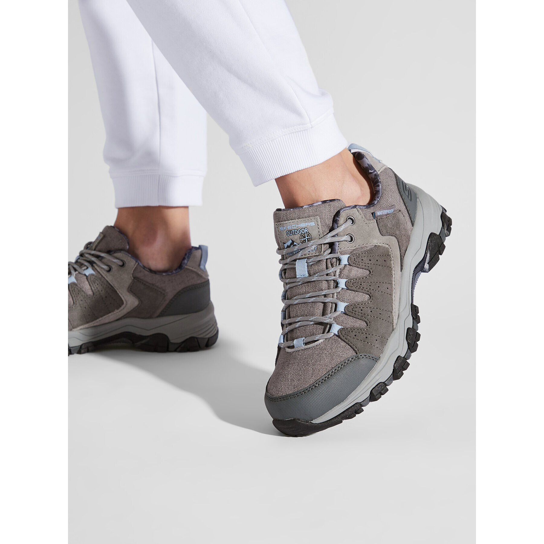 Skechers Trekking čevlji Aerial Glamor 158505/GRY Siva - Pepit.si