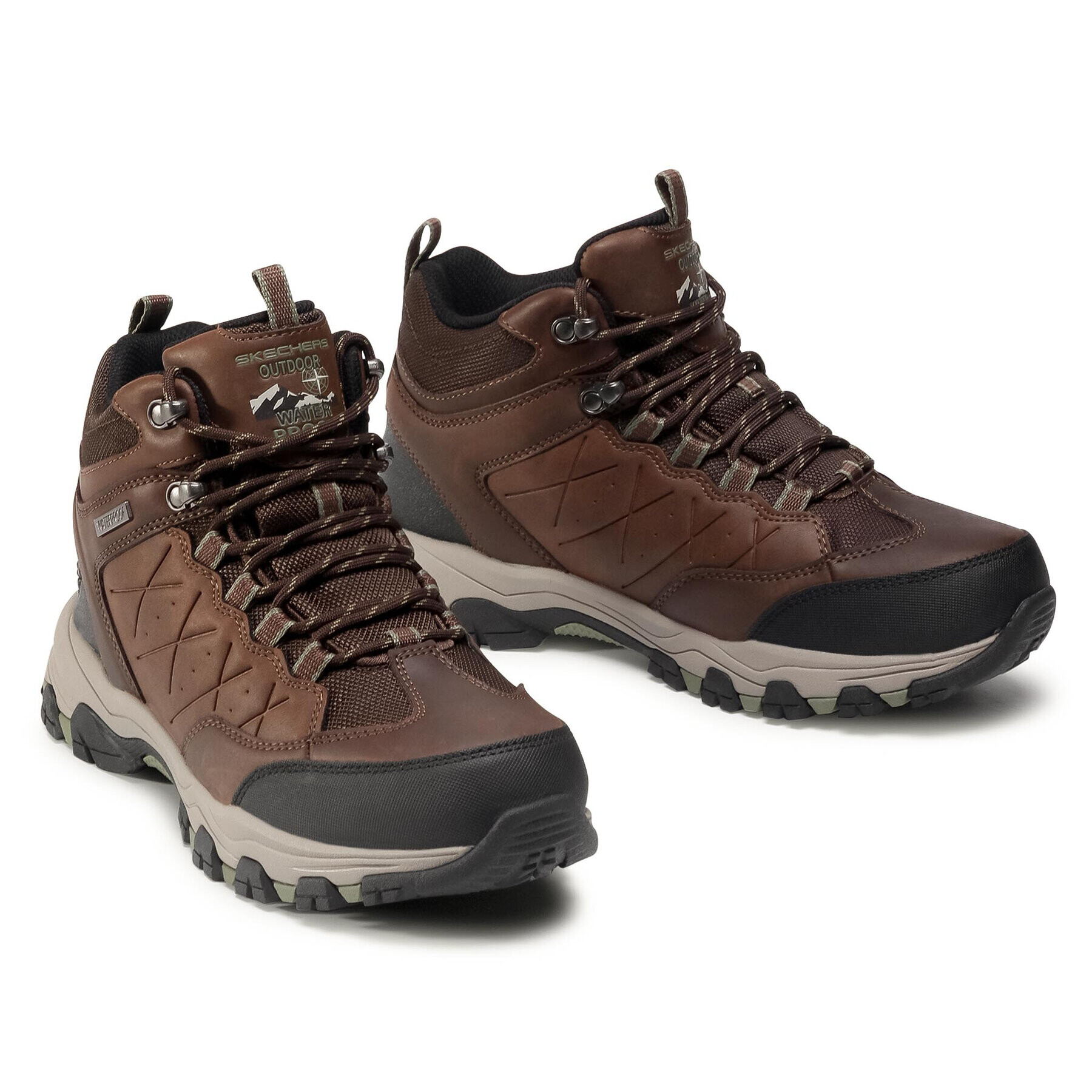 Skechers Trekking čevlji Telago 66283/LTBR Rjava - Pepit.si