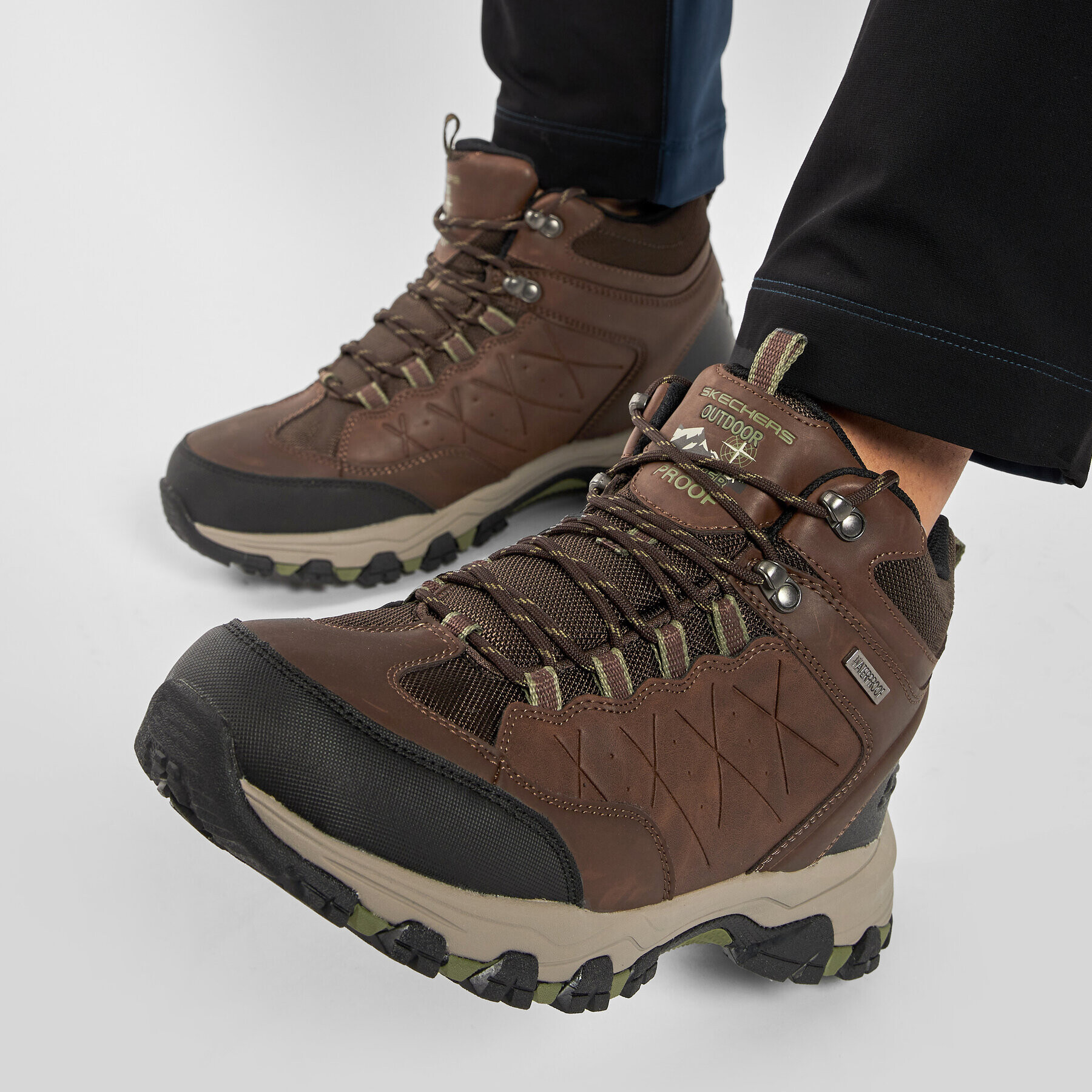 Skechers Trekking čevlji Telago 66283/LTBR Rjava - Pepit.si