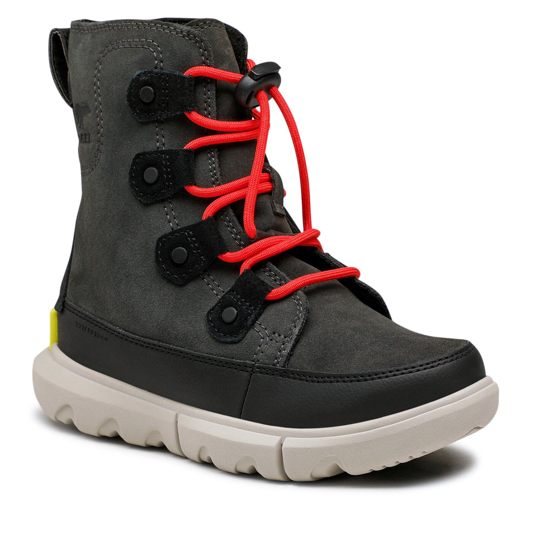 Sorel Škornji za sneg Youth Explorer Lace Wp NY4897-093 Črna - Pepit.si