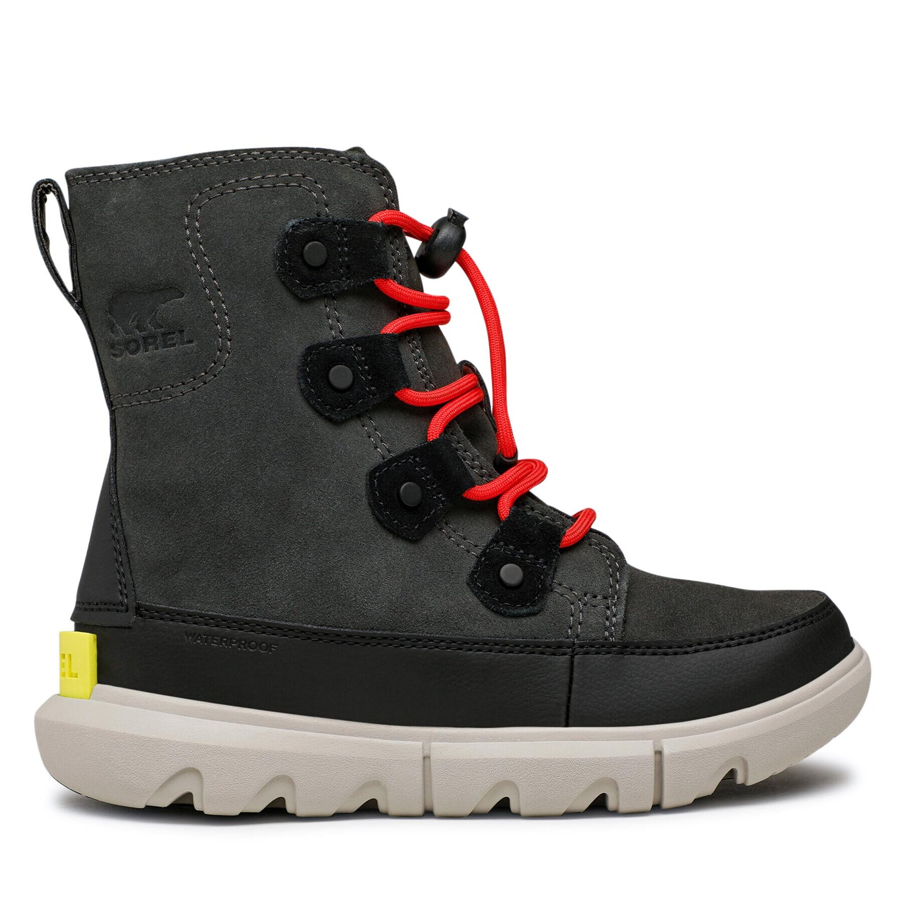 Sorel Škornji za sneg Youth Explorer Lace Wp NY4897-093 Črna - Pepit.si