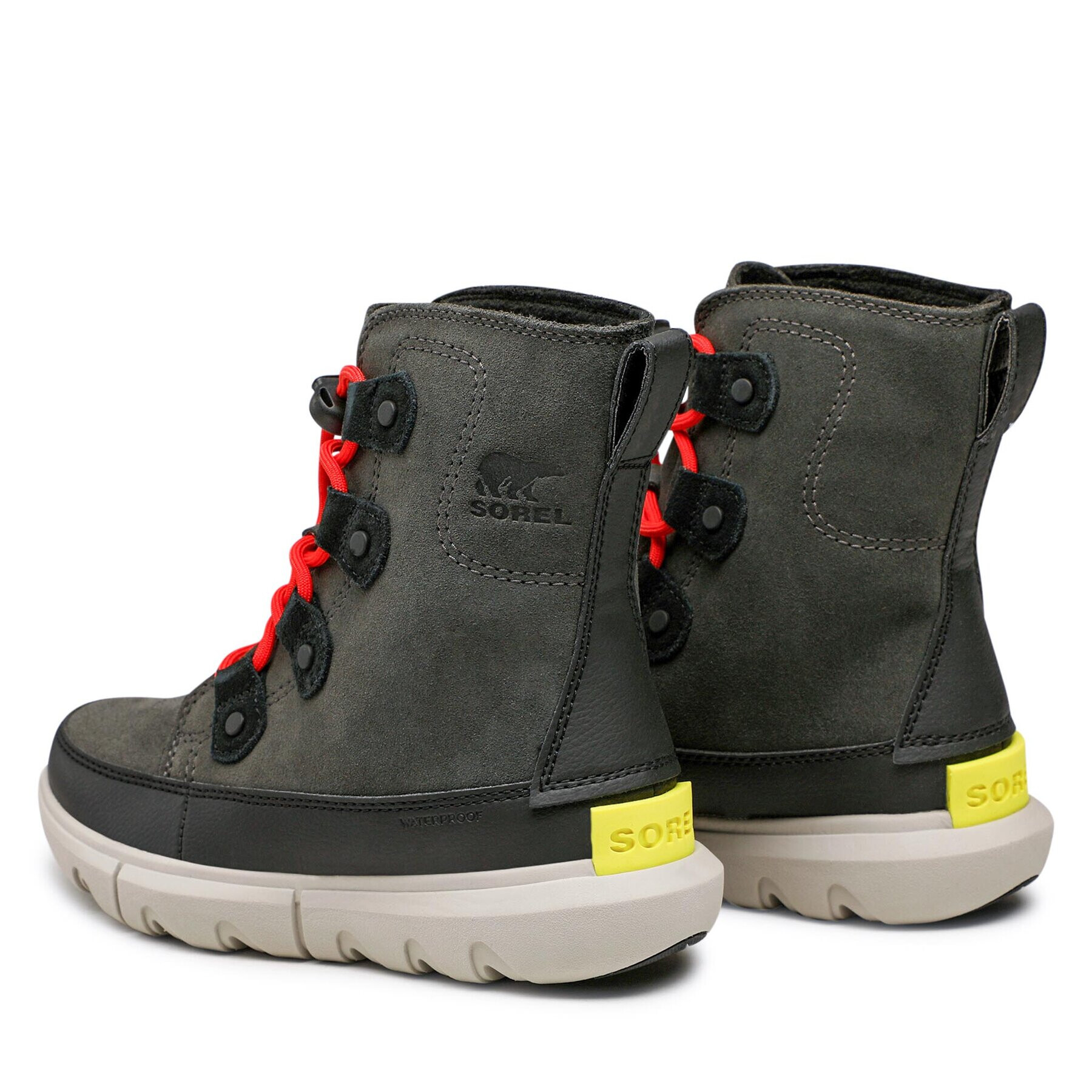 Sorel Škornji za sneg Youth Explorer Lace Wp NY4897-093 Črna - Pepit.si