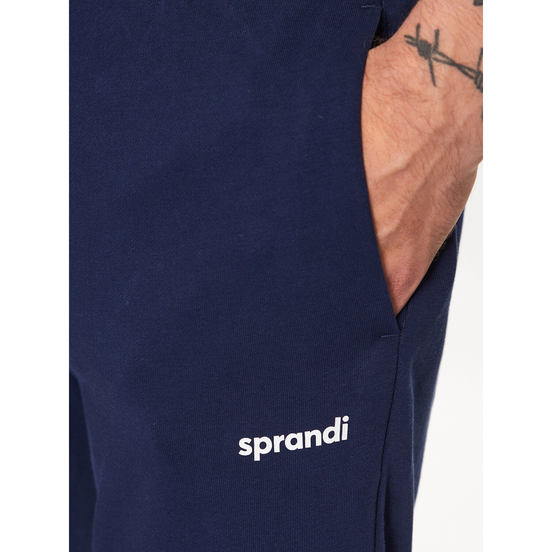 Sprandi Spodnji del trenirke SP3-SPM004 Mornarsko modra Regular Fit - Pepit.si