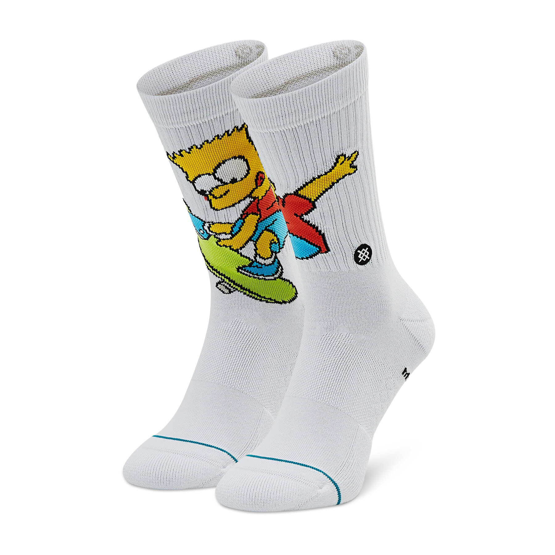 Stance Moške visoke nogavice Bart Simpson A556A22BAR Bela - Pepit.si