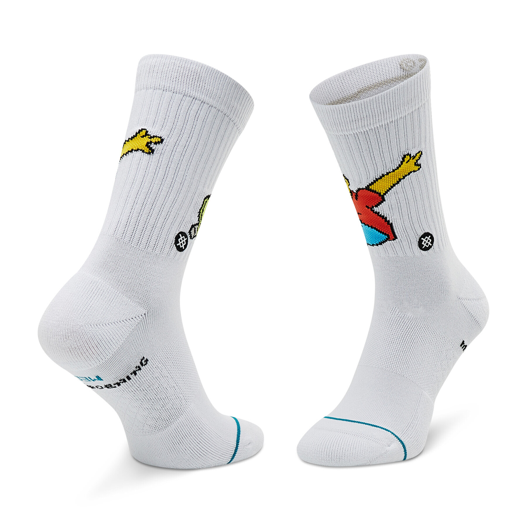 Stance Moške visoke nogavice Bart Simpson A556A22BAR Bela - Pepit.si