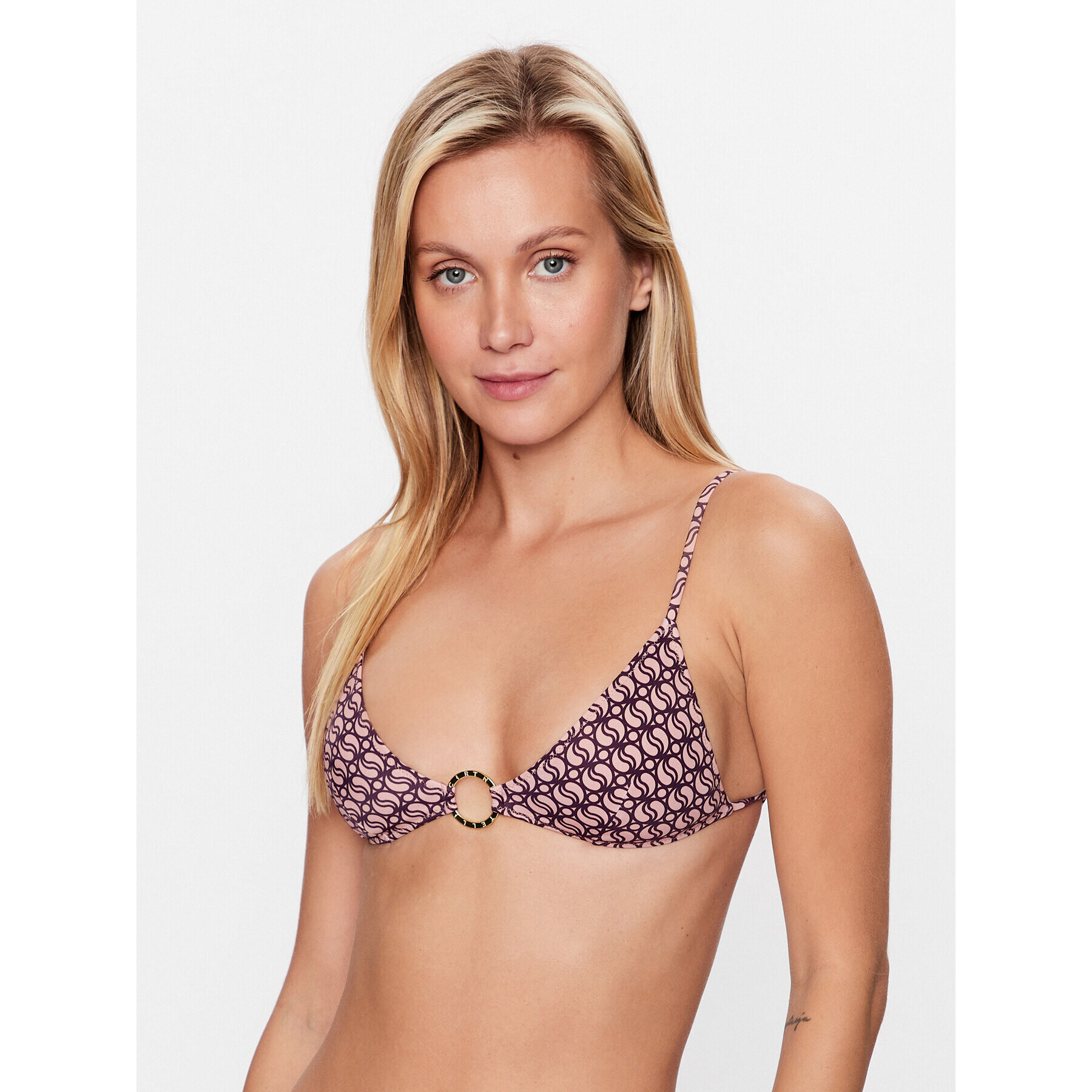 Stella McCartney Gornji del bikini Wave S7BX61780 Roza - Pepit.si