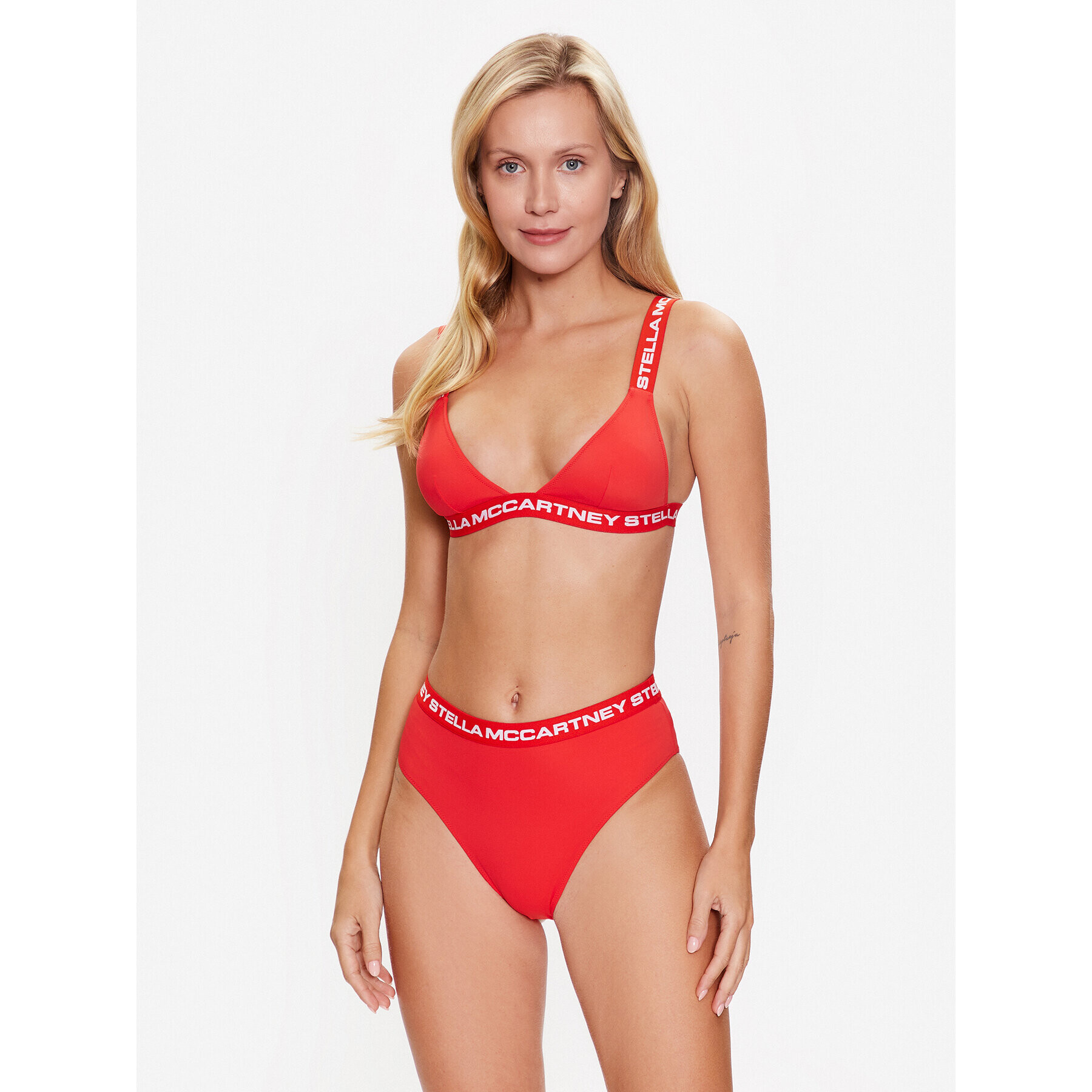 Stella McCartney Spodnji del bikini Logo Classic S7B2C1890.63012 Rdeča - Pepit.si