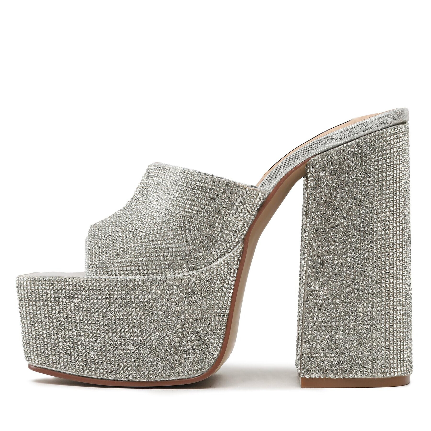 Steve Madden Natikači Trixie-R SM11002263-998 Srebrna - Pepit.si