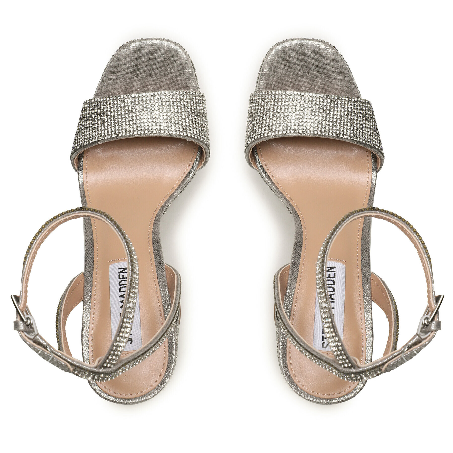 Steve Madden Sandali Lessa-R SM11002394-998 Srebrna - Pepit.si