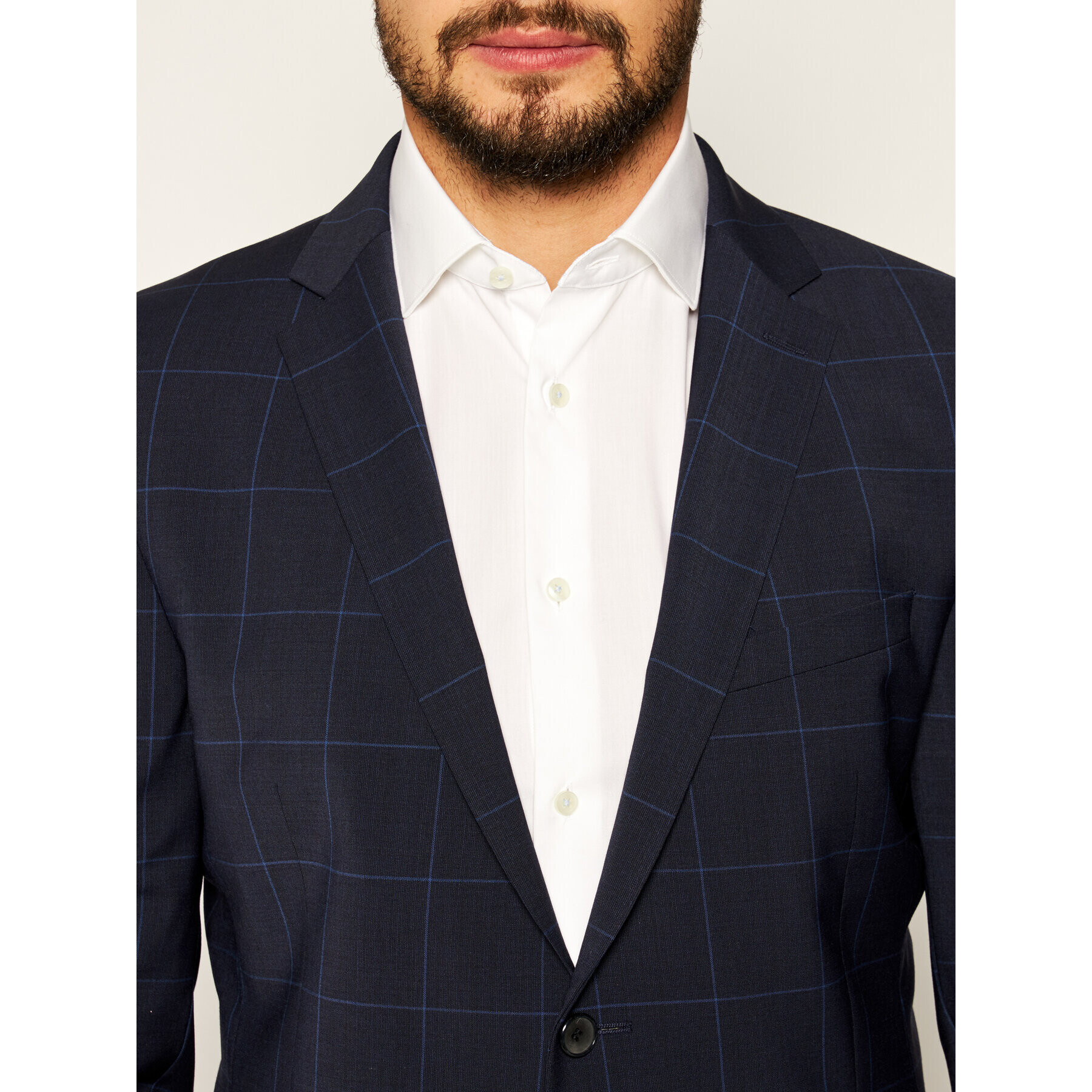 Strellson Suknjič 30018232 Mornarsko modra Slim Fit - Pepit.si