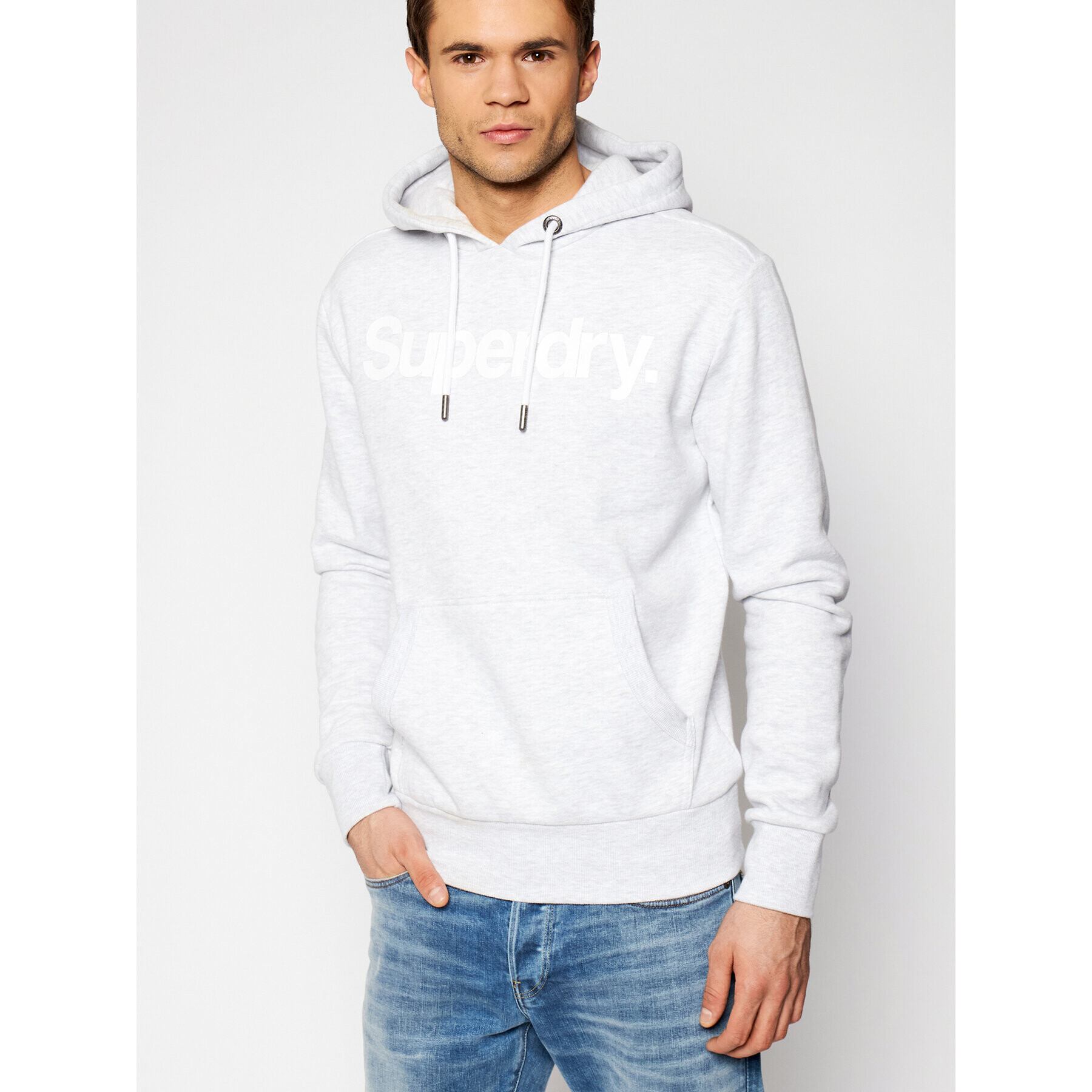 Superdry Jopa Cl Ns Hood Siva Regular Fit - Pepit.si