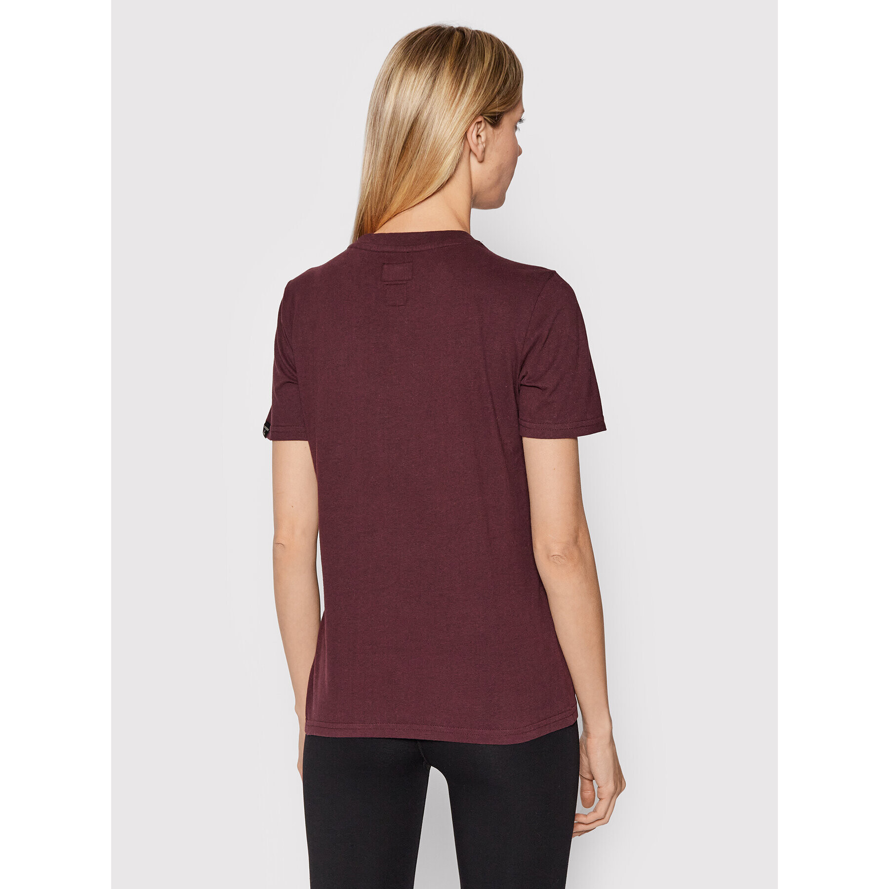 Superdry Majica Boho Sparkle Tee W1010731A Bordo rdeča Regular Fit - Pepit.si