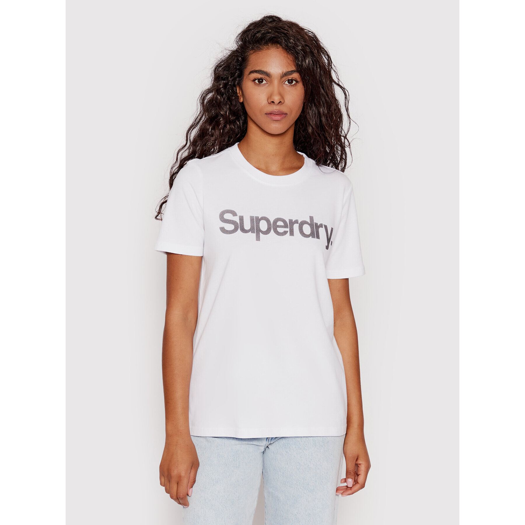 Superdry Majica Cl W1010710A Bela Regular Fit - Pepit.si