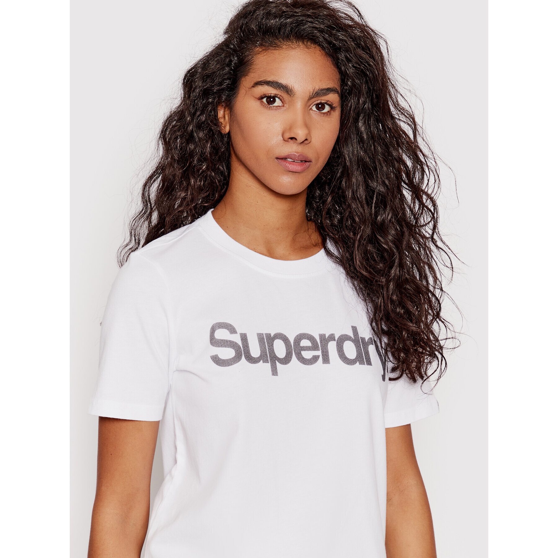 Superdry Majica Cl W1010710A Bela Regular Fit - Pepit.si