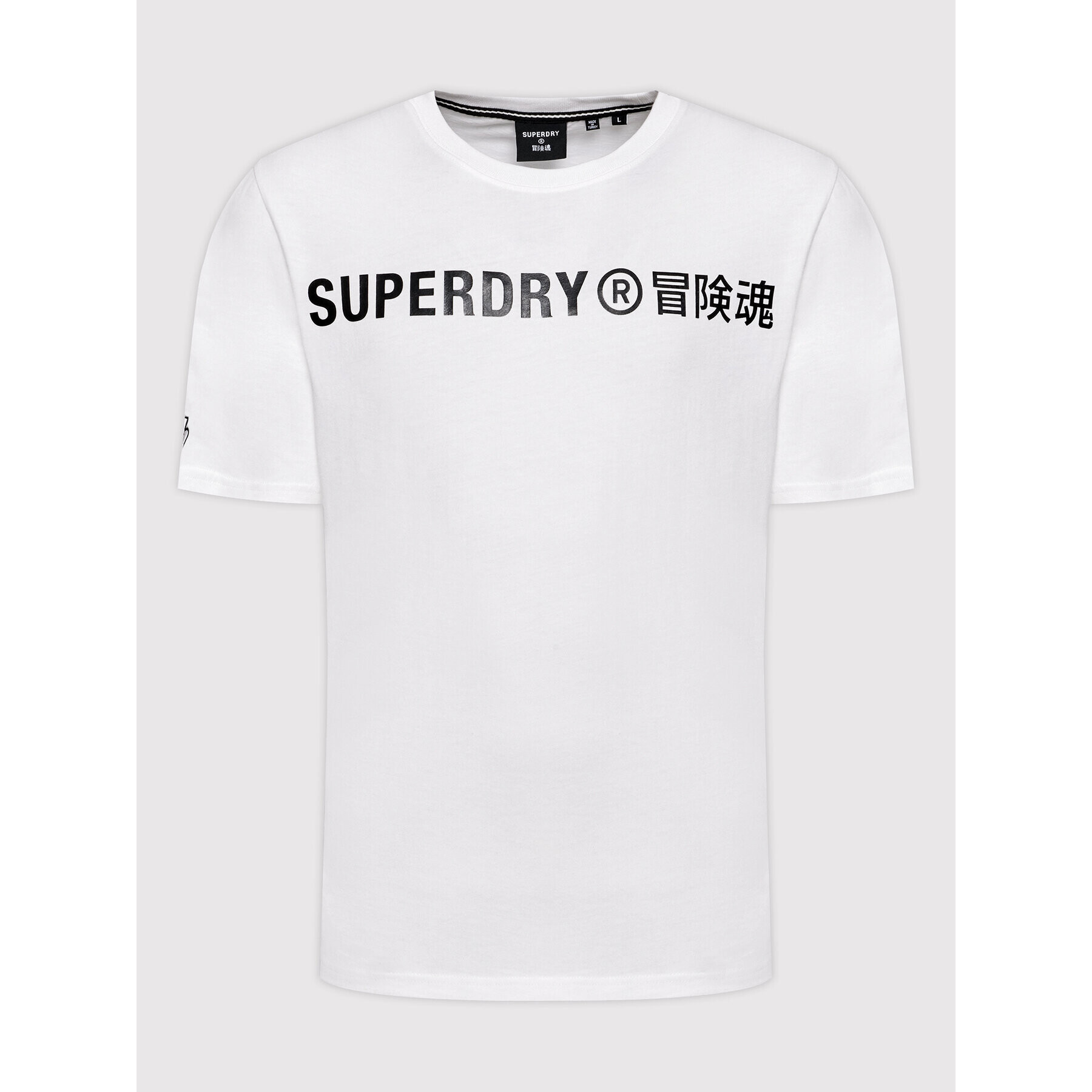 Superdry Majica Corporate Logo Foil M1011253A Bela Regular Fit - Pepit.si