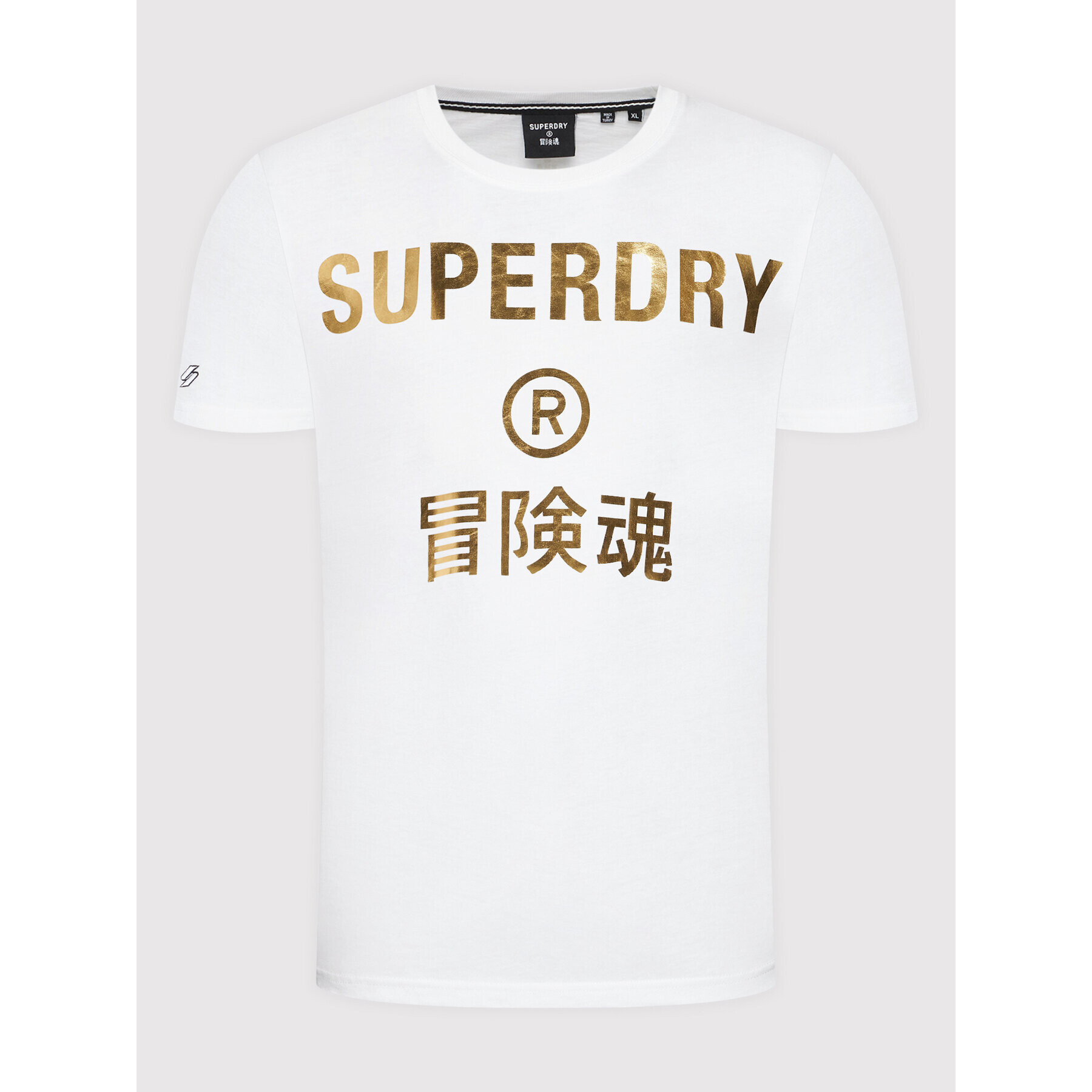 Superdry Majica Corporate Logo Foil M1011253A Bela Regular Fit - Pepit.si