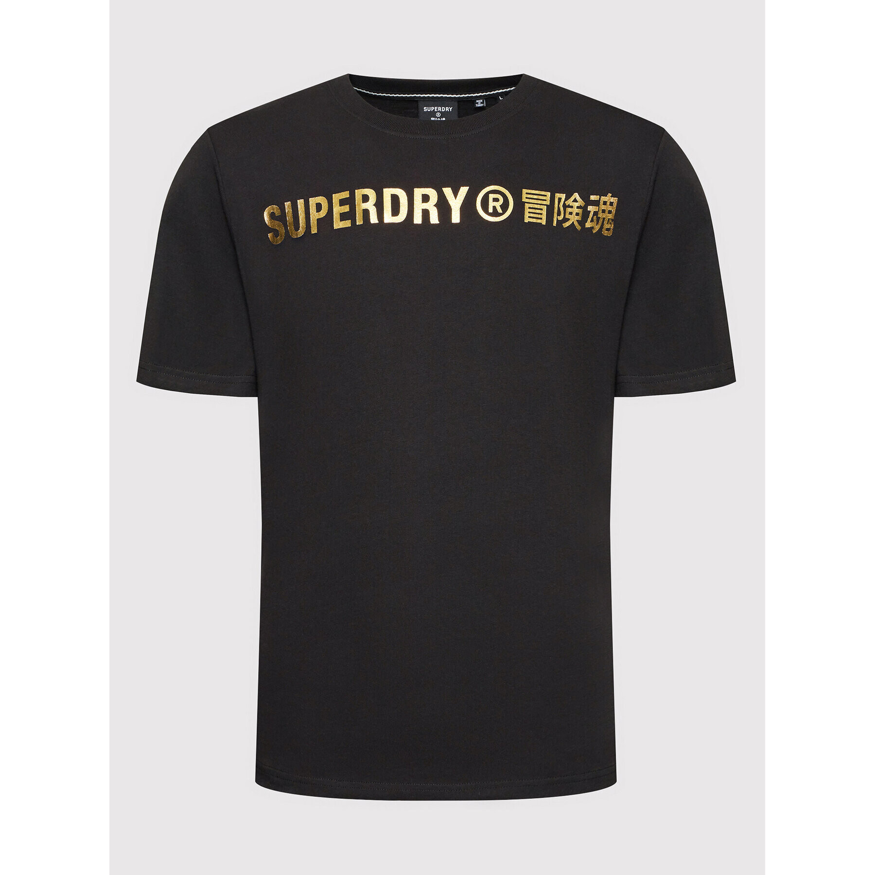 Superdry Majica Corporate Logo Foil M1011253A Črna Regular Fit - Pepit.si