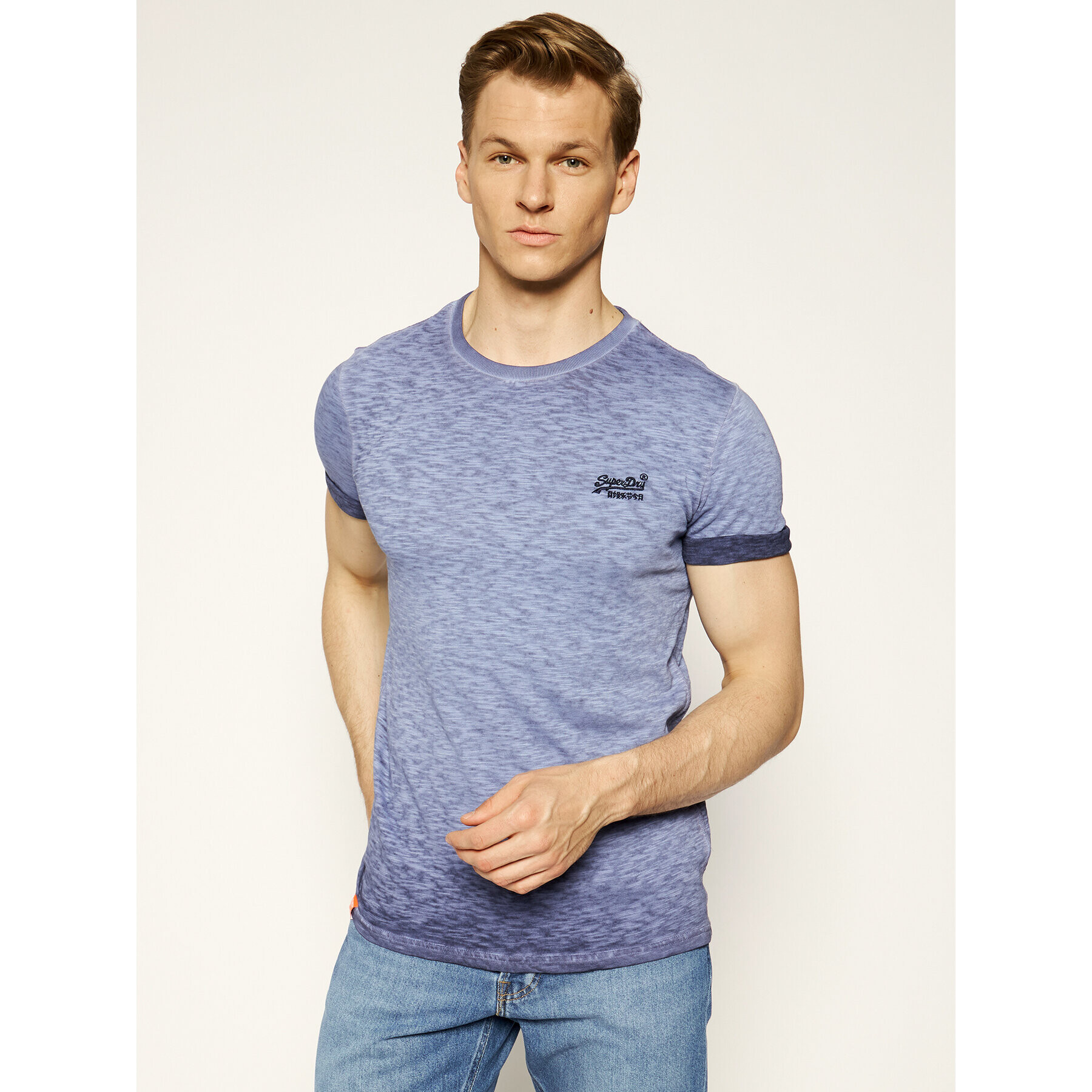 Superdry Majica Ol Low Roller Tee M1010025A Modra Regular Fit - Pepit.si