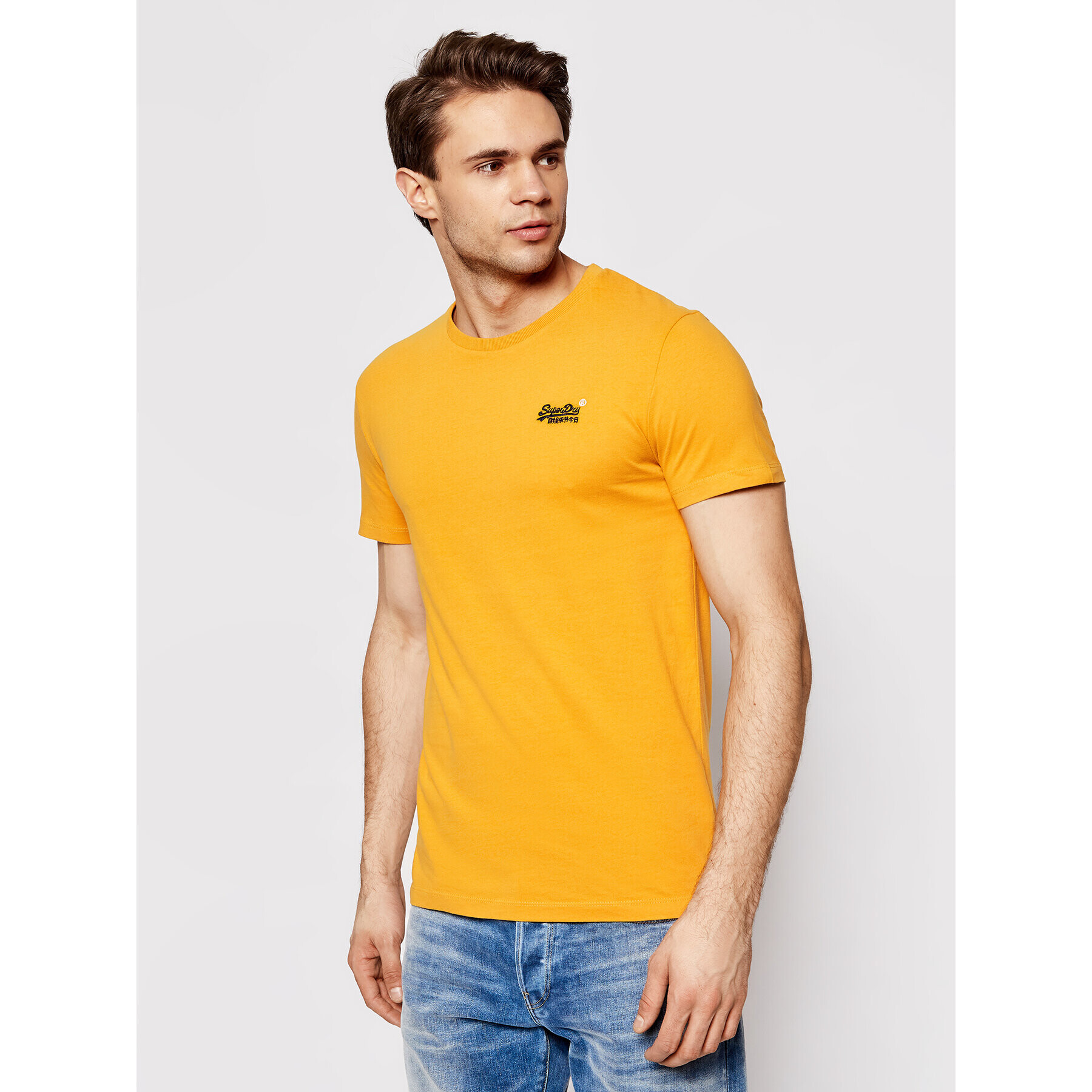 Superdry Majica Ol Vintage Emb Tee M1000020A Rumena Regular Fit - Pepit.si