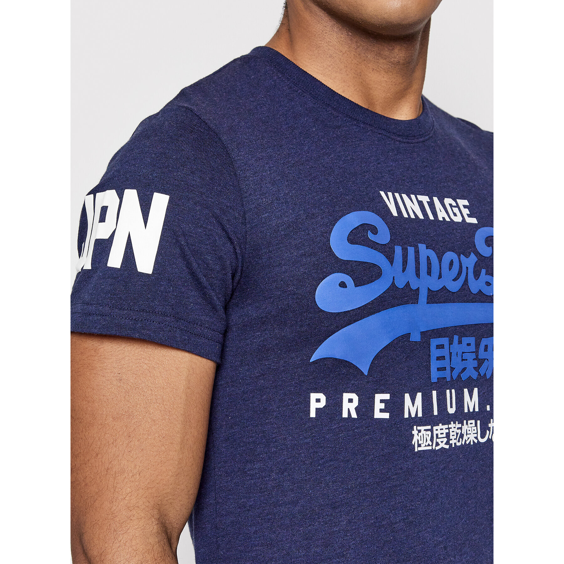 Superdry Majica Vl Tee M1011356A Mornarsko modra Regular Fit - Pepit.si