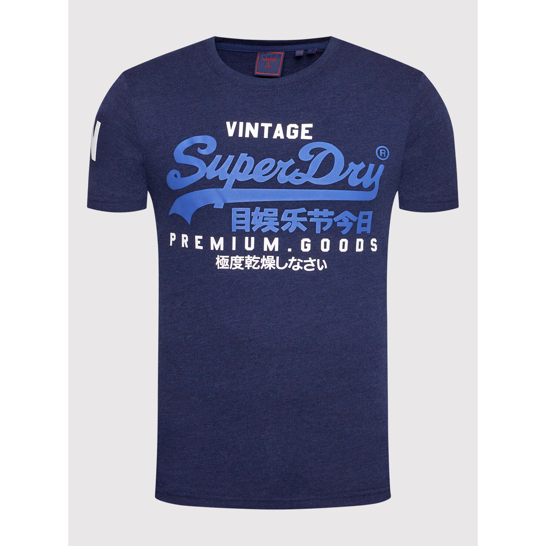 Superdry Majica Vl Tee M1011356A Mornarsko modra Regular Fit - Pepit.si