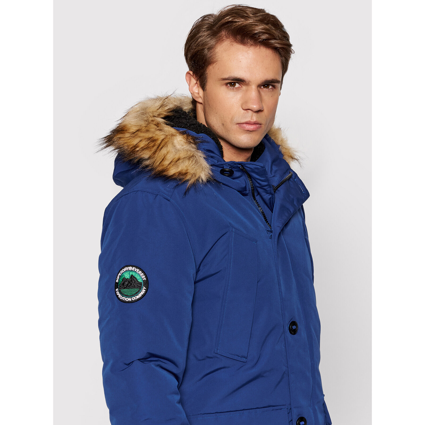 Superdry Parka Everest M5011192A Modra Regular Fit - Pepit.si