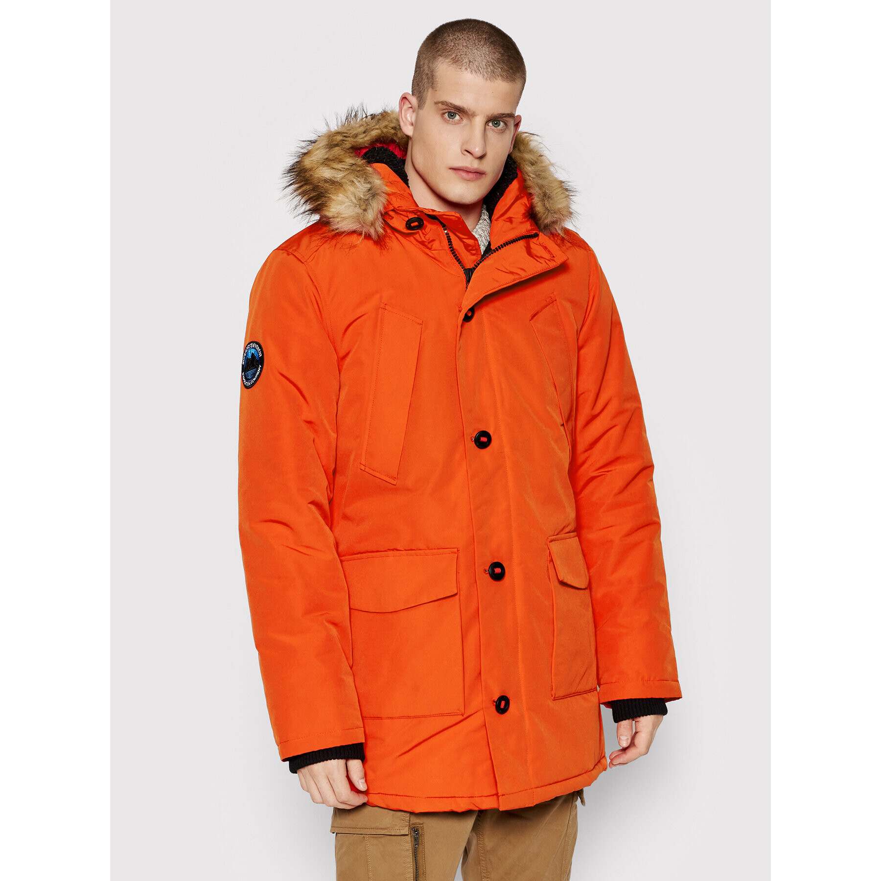 Superdry Parka Everest M5011192A Oranžna Regular Fit - Pepit.si