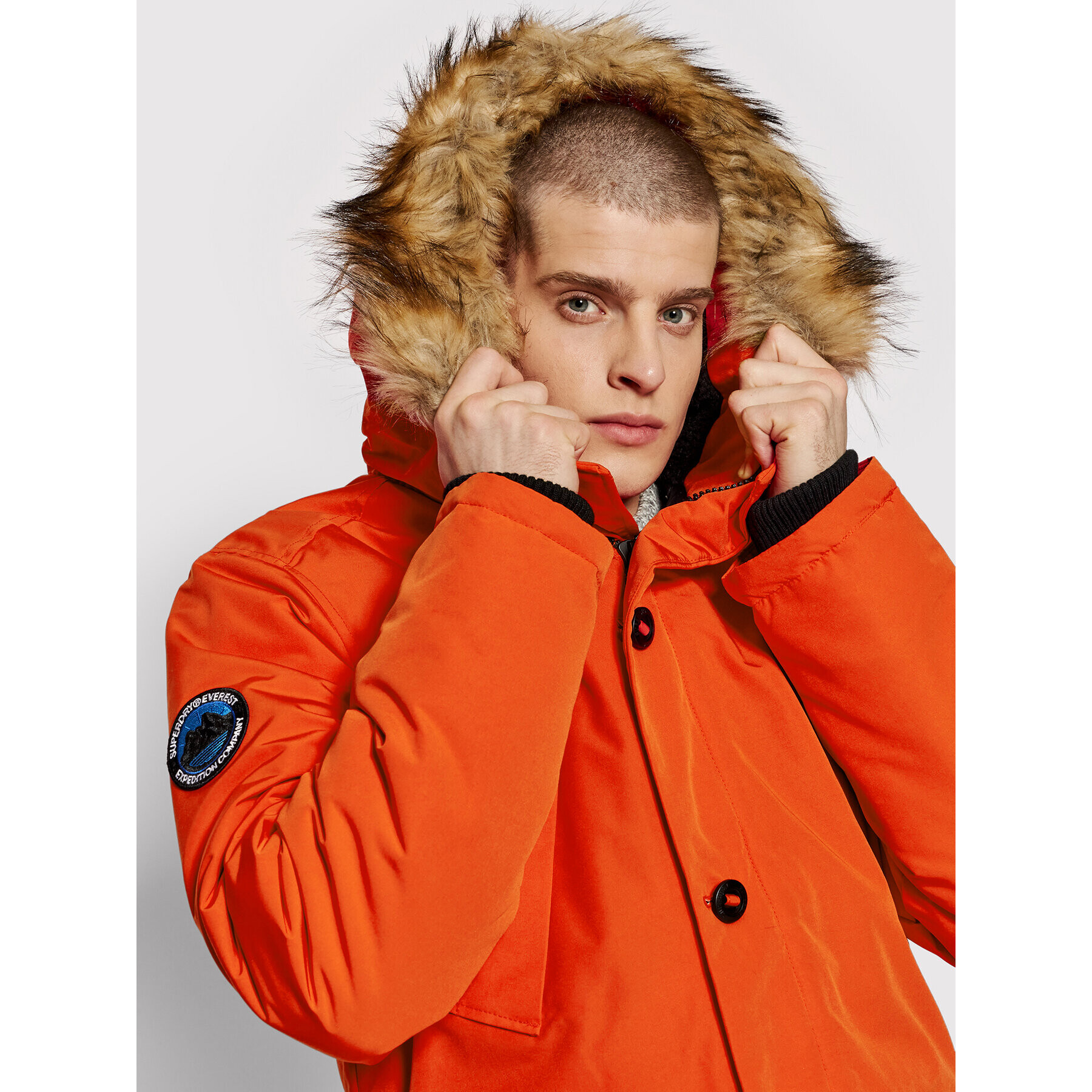 Superdry Parka Everest M5011192A Oranžna Regular Fit - Pepit.si