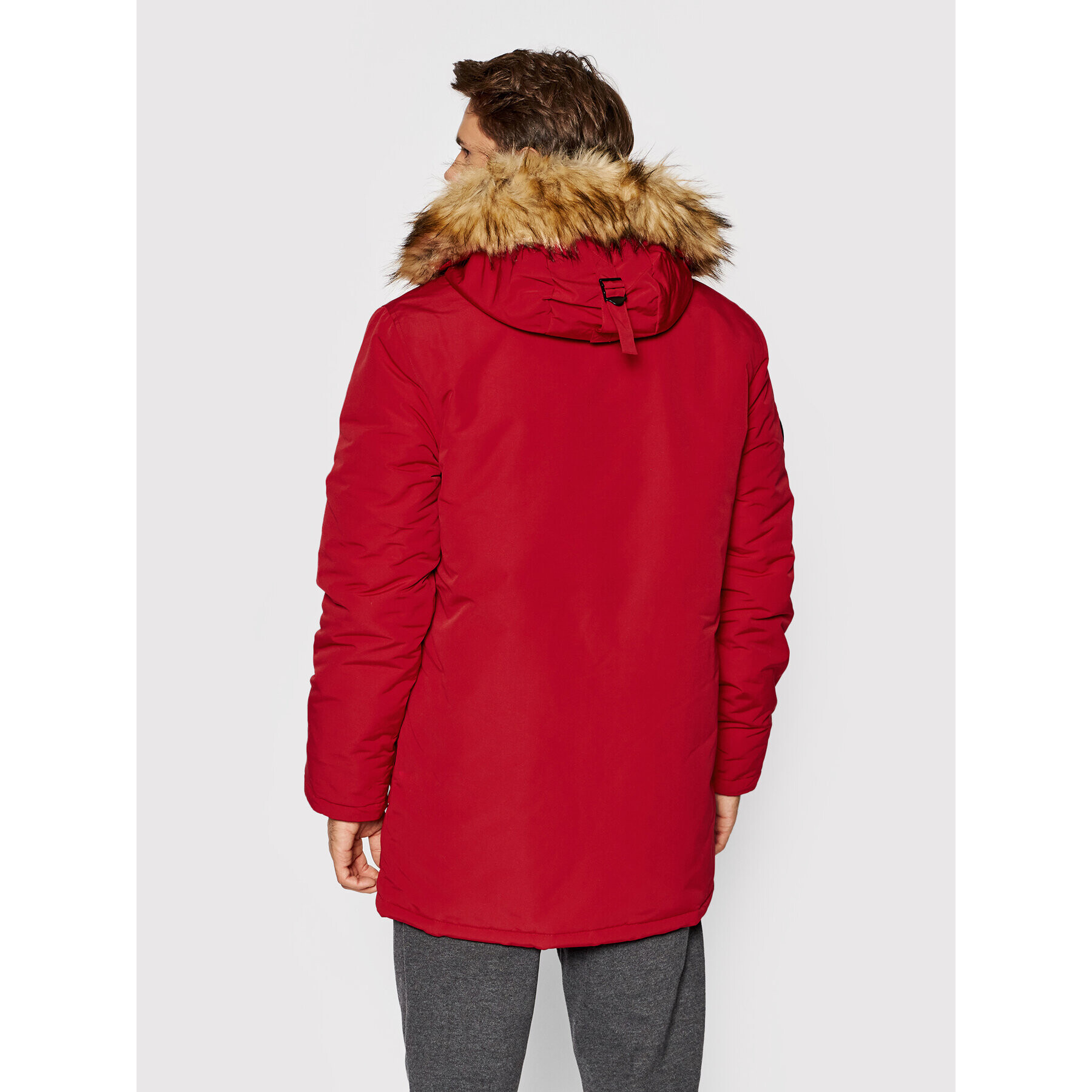 Superdry Parka Everest M5011192A Rdeča Regular Fit - Pepit.si