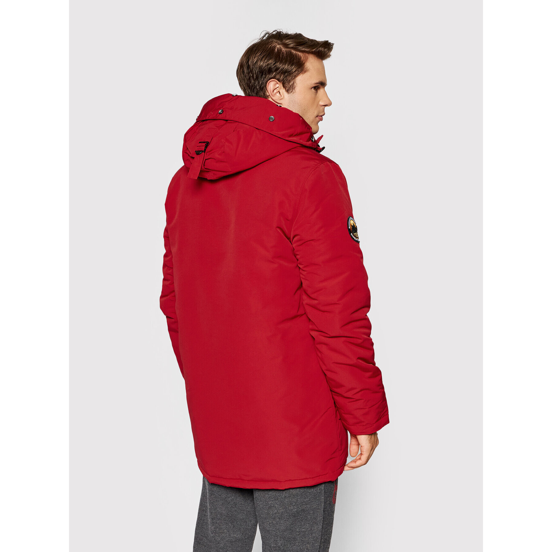 Superdry Parka Everest M5011192A Rdeča Regular Fit - Pepit.si