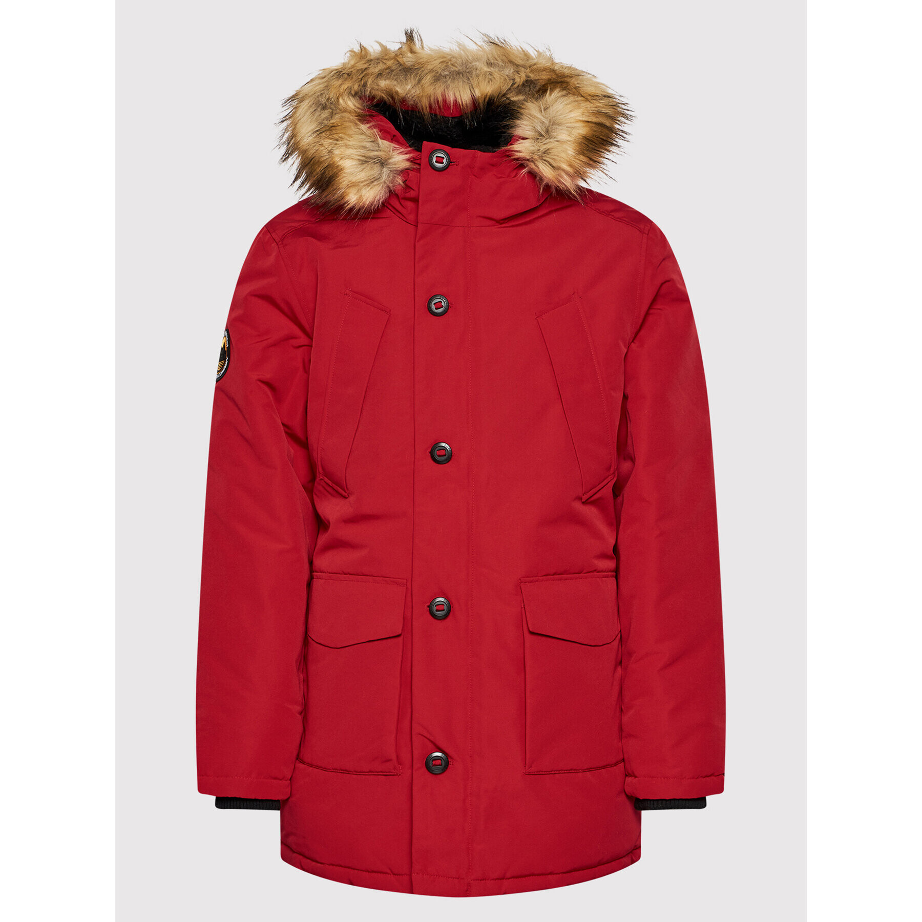 Superdry Parka Everest M5011192A Rdeča Regular Fit - Pepit.si