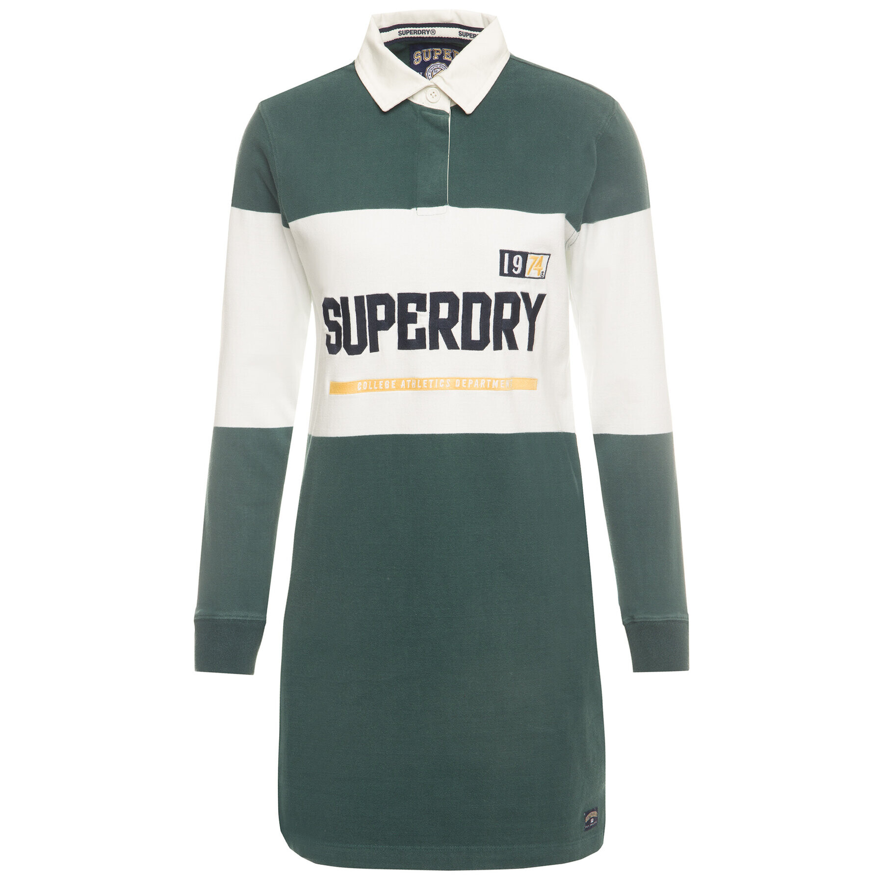 Superdry Pletena obleka Webb Rugby W8000056A Zelena Regular Fit - Pepit.si