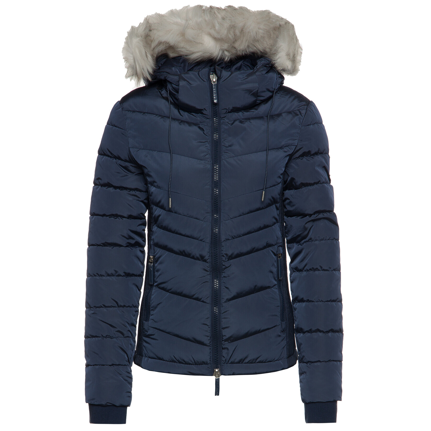 Superdry Puhovka W5000039A Mornarsko modra Regular Fit - Pepit.si