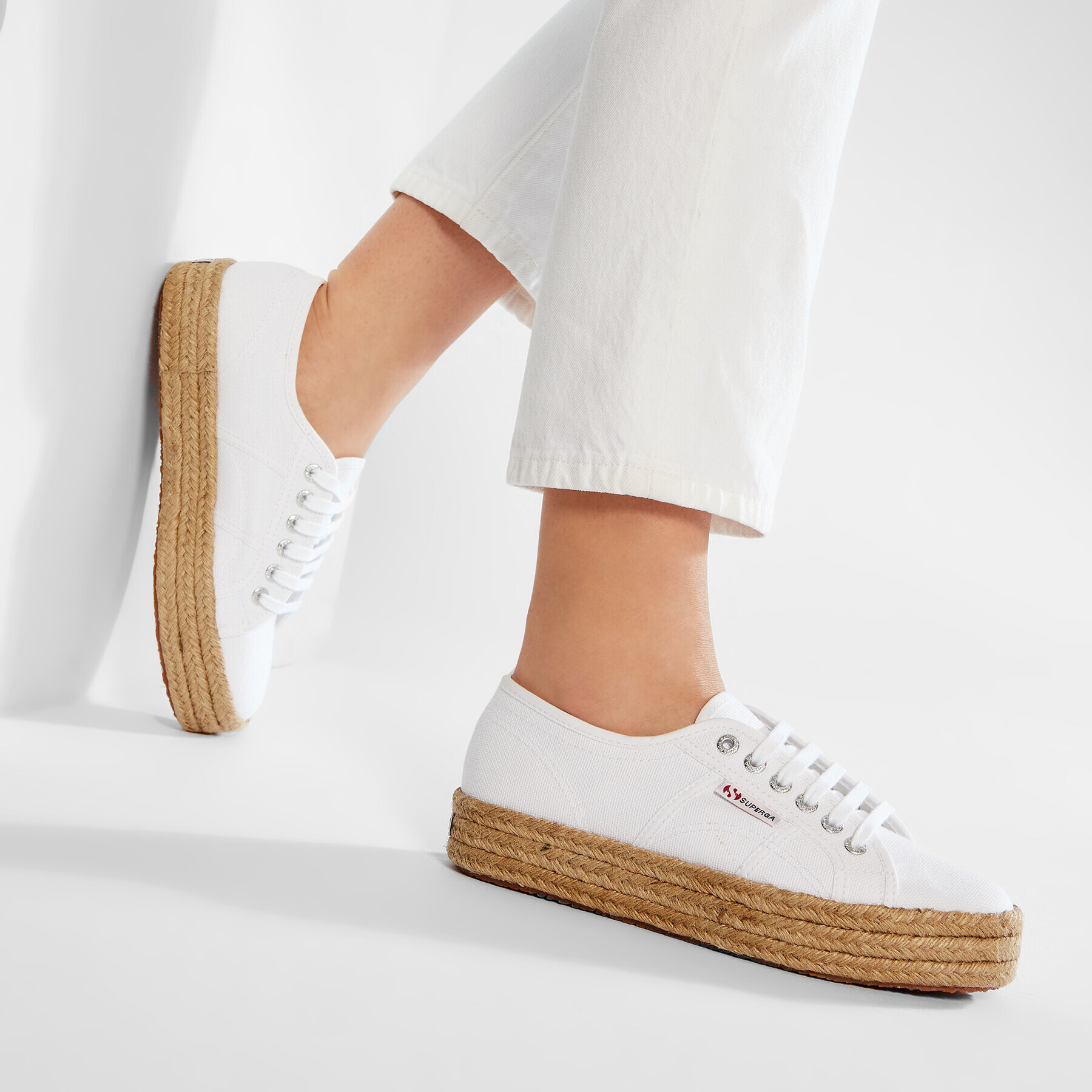 Superga Espadrile 2730 Cotropew S00CF20 Bela - Pepit.si