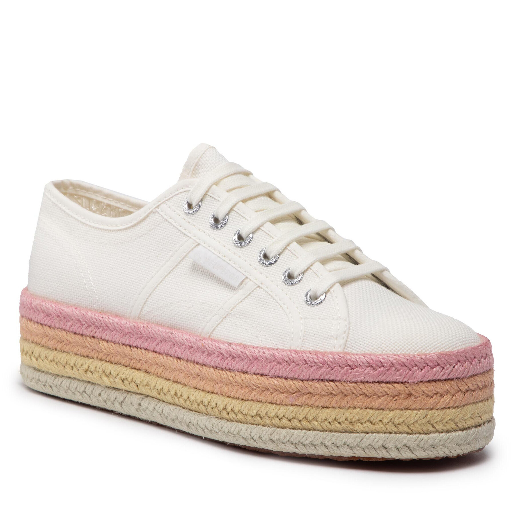 Superga Espadrile 2790 Multicolor Rope S3114CW Bela - Pepit.si