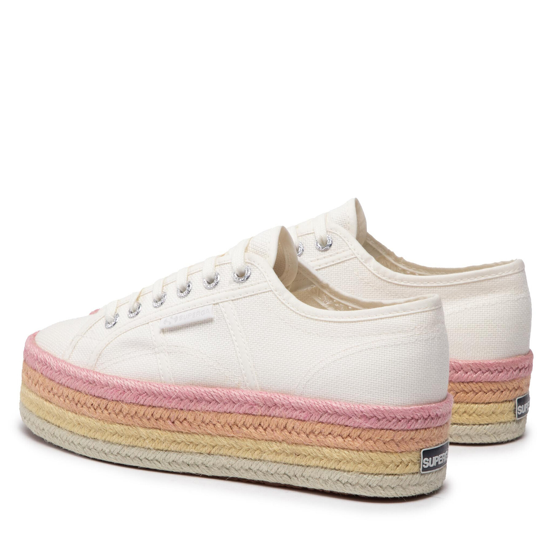 Superga Espadrile 2790 Multicolor Rope S3114CW Bela - Pepit.si