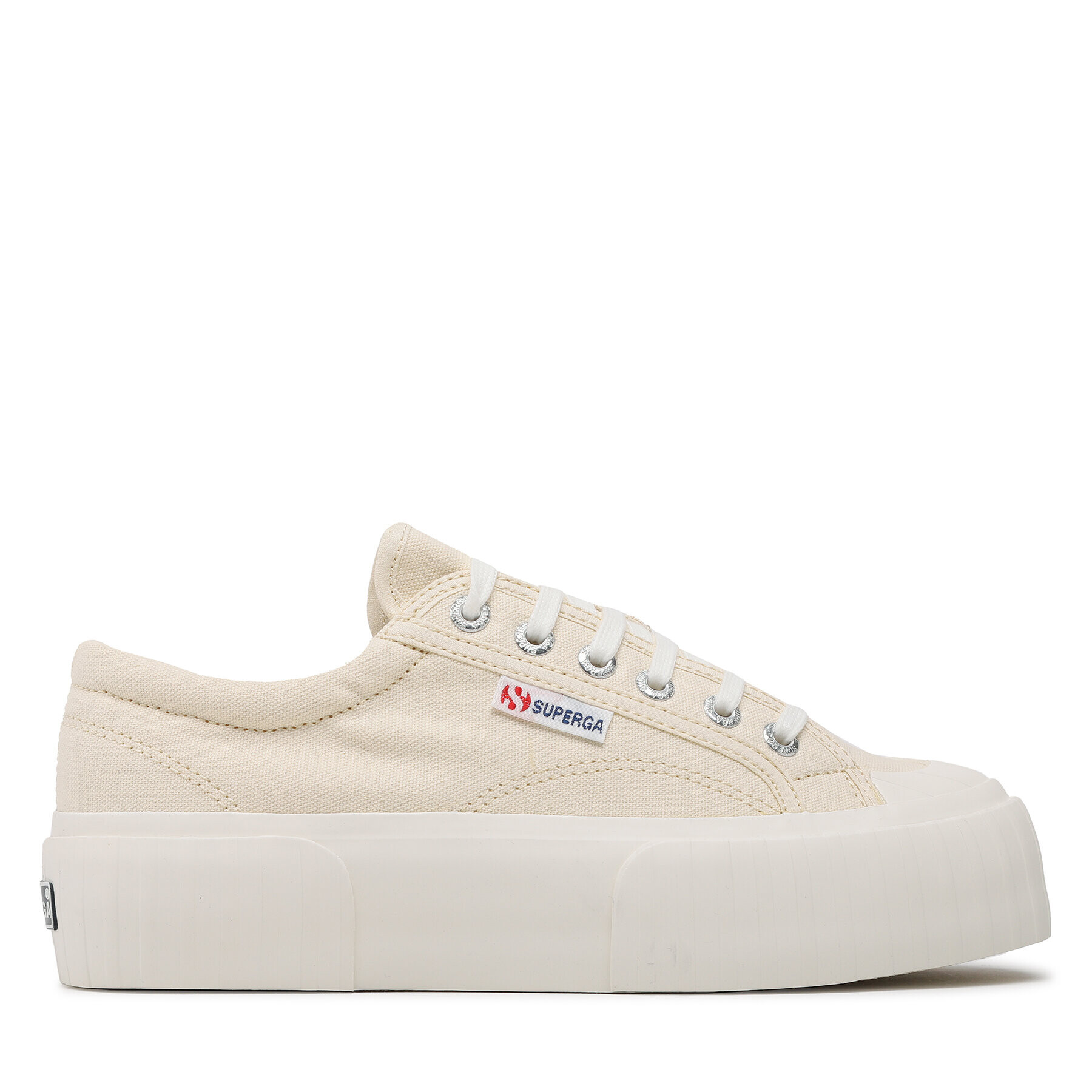 Superga Modne superge 2631 Stripe Platform S5111SW Bež - Pepit.si