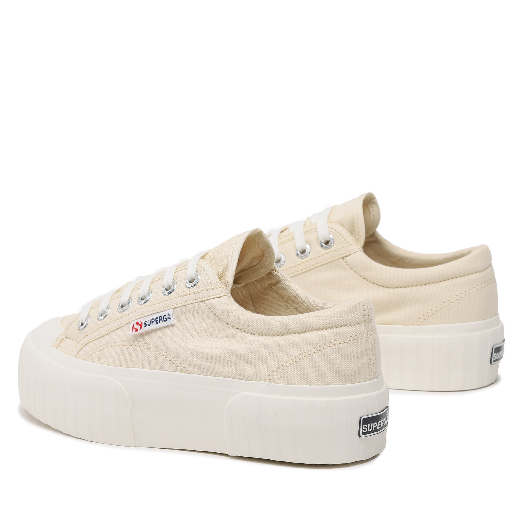 Superga Modne superge 2631 Stripe Platform S5111SW Bež - Pepit.si