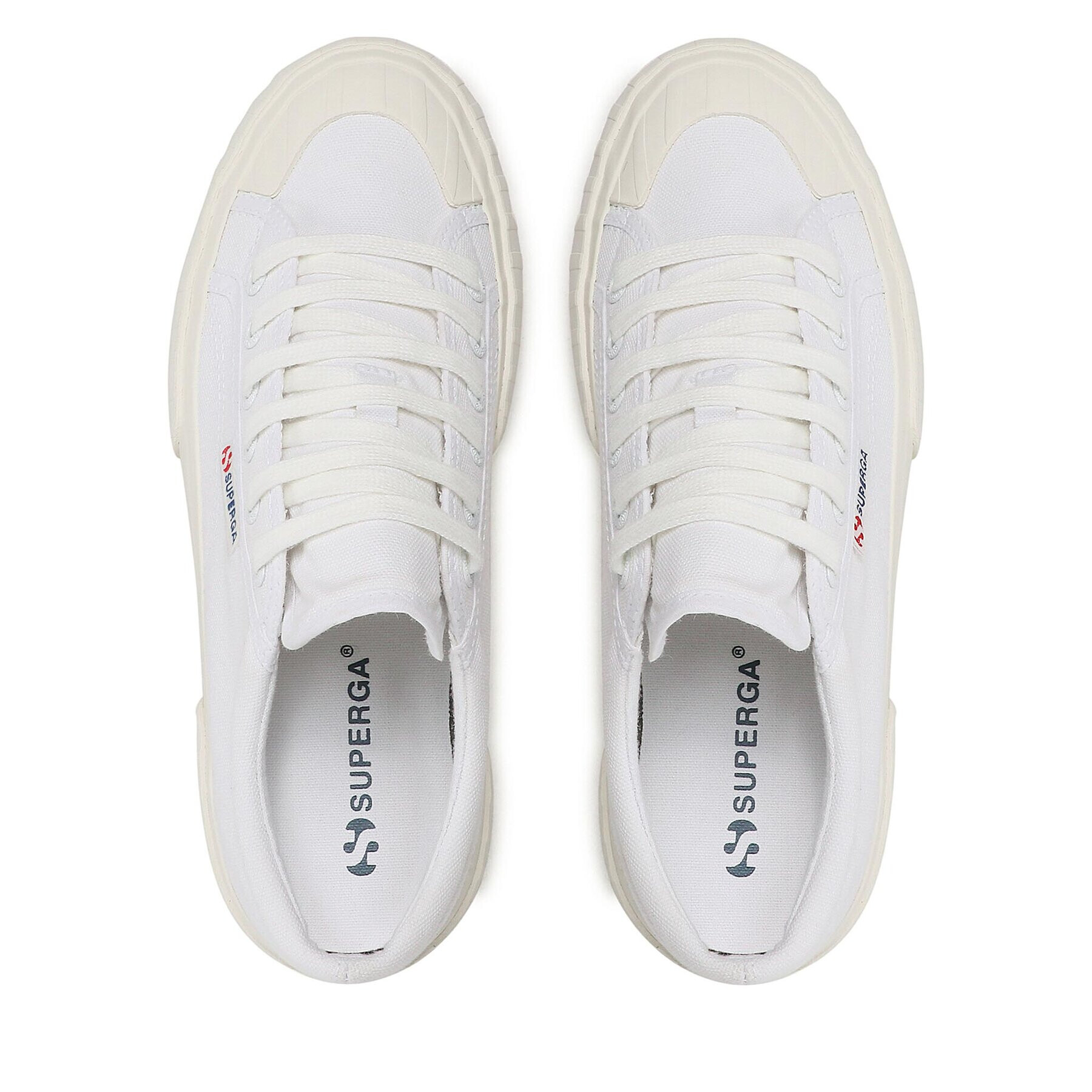 Superga Modne superge Stripe Platform 2631 S5111SW Bela - Pepit.si