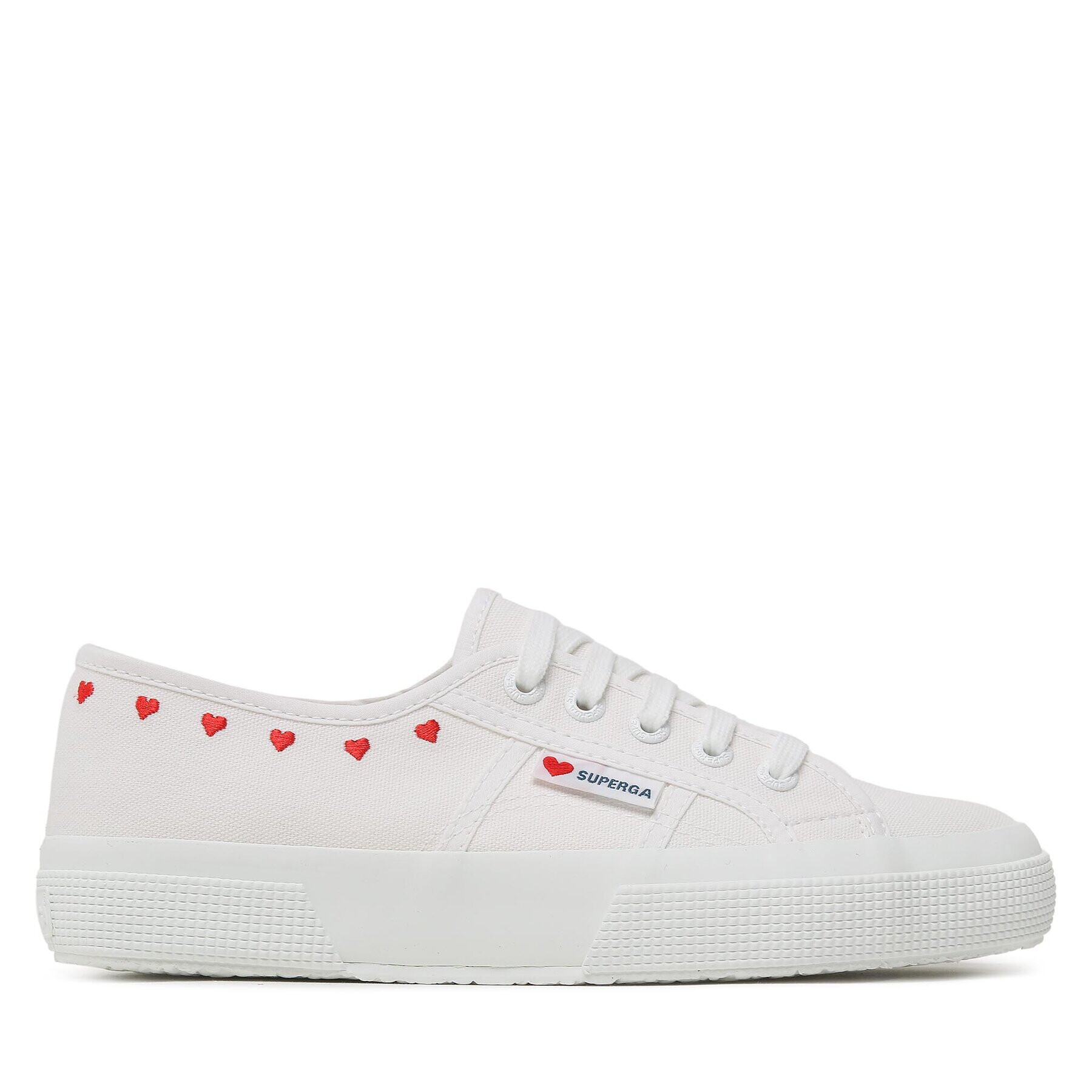 Superga Superge 2750 Little Hearts Embroidery Bela - Pepit.si