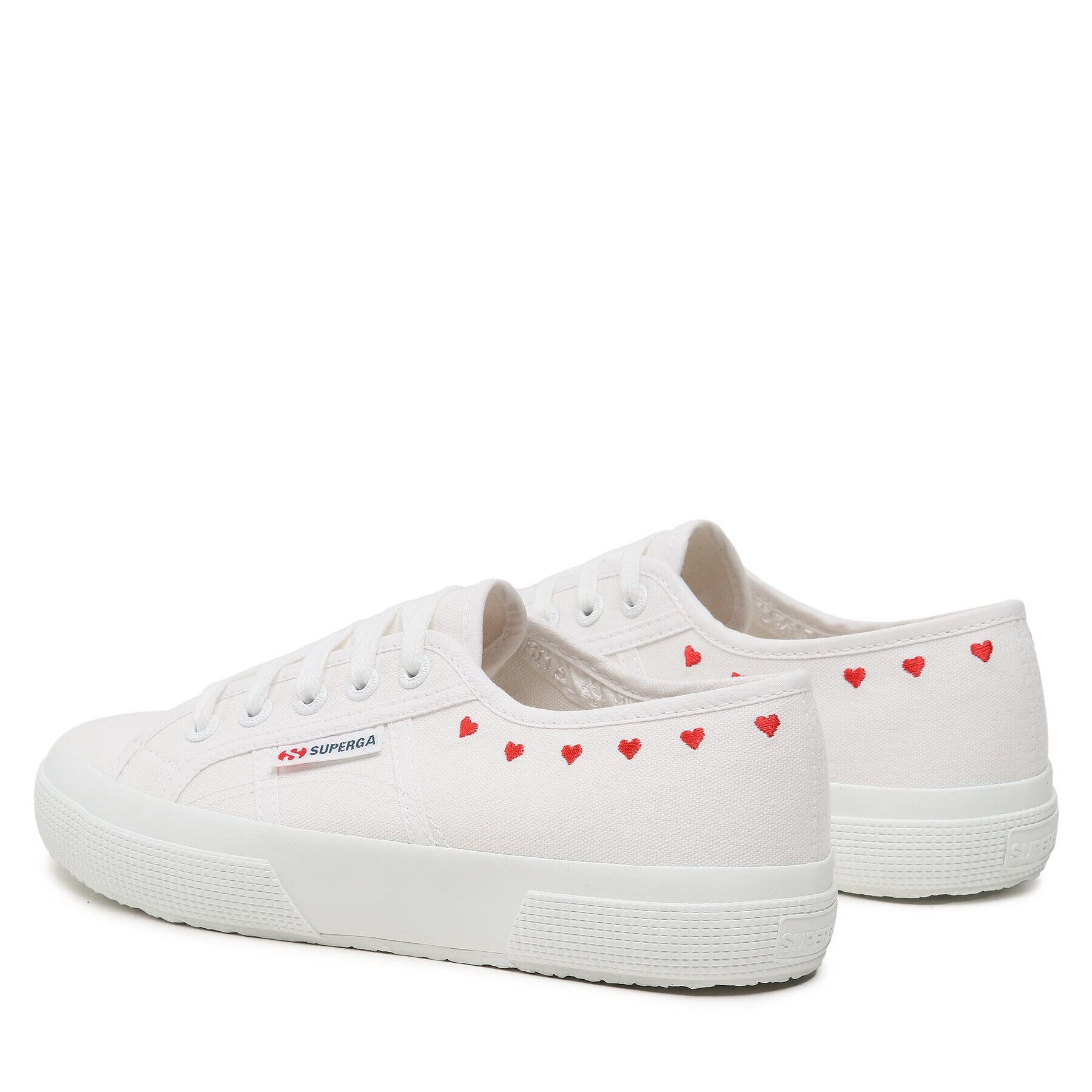 Superga Superge 2750 Little Hearts Embroidery Bela - Pepit.si