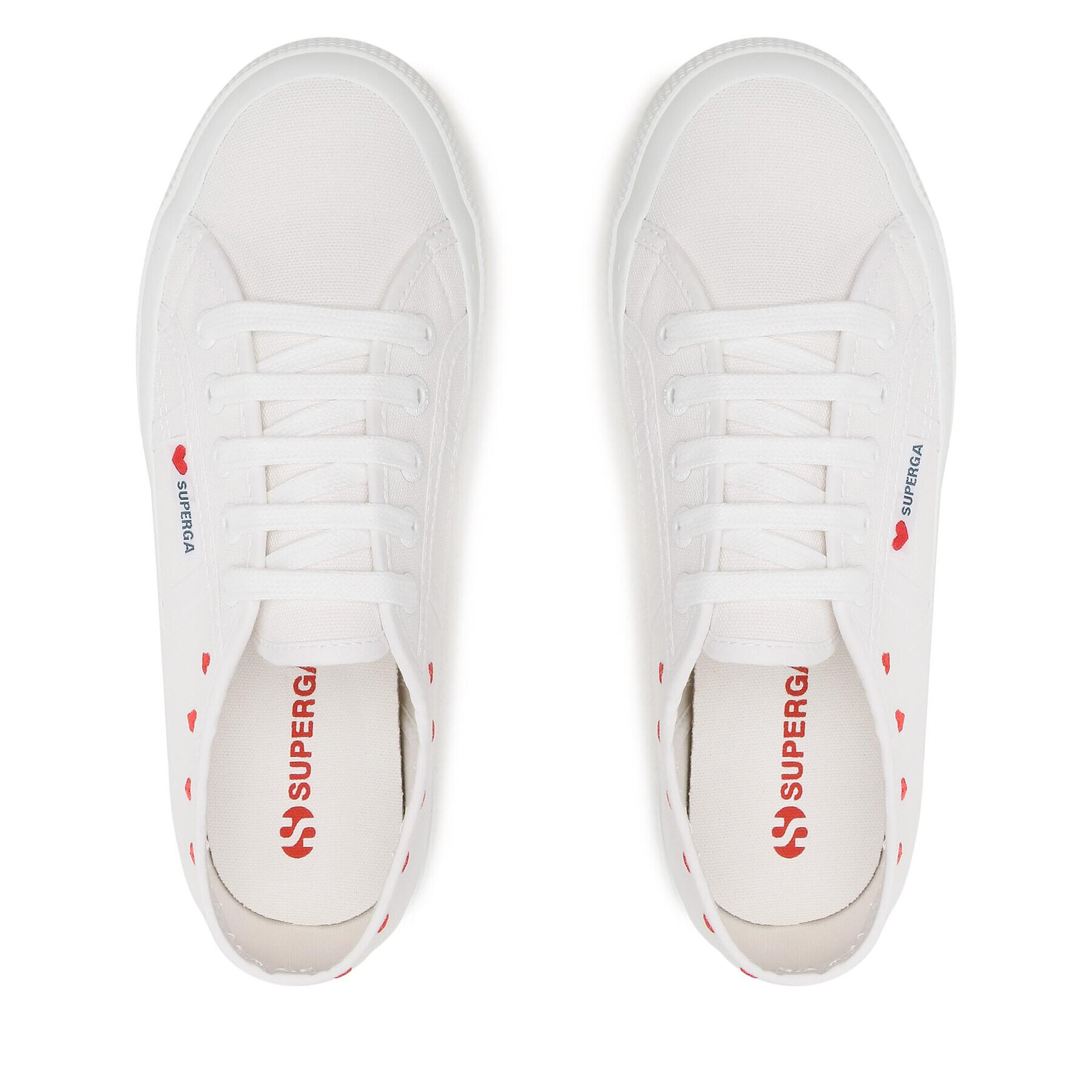 Superga Superge 2750 Little Hearts Embroidery Bela - Pepit.si