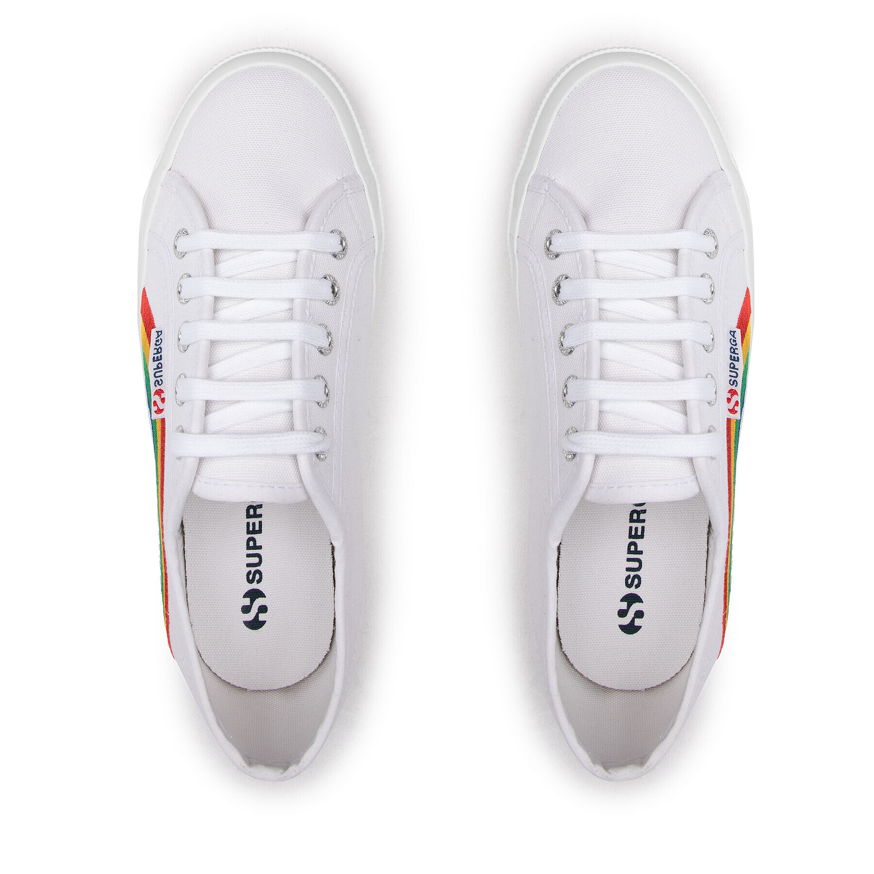 Superga Tenis superge 2750 Rainbow Embroidery S81281W Bela - Pepit.si