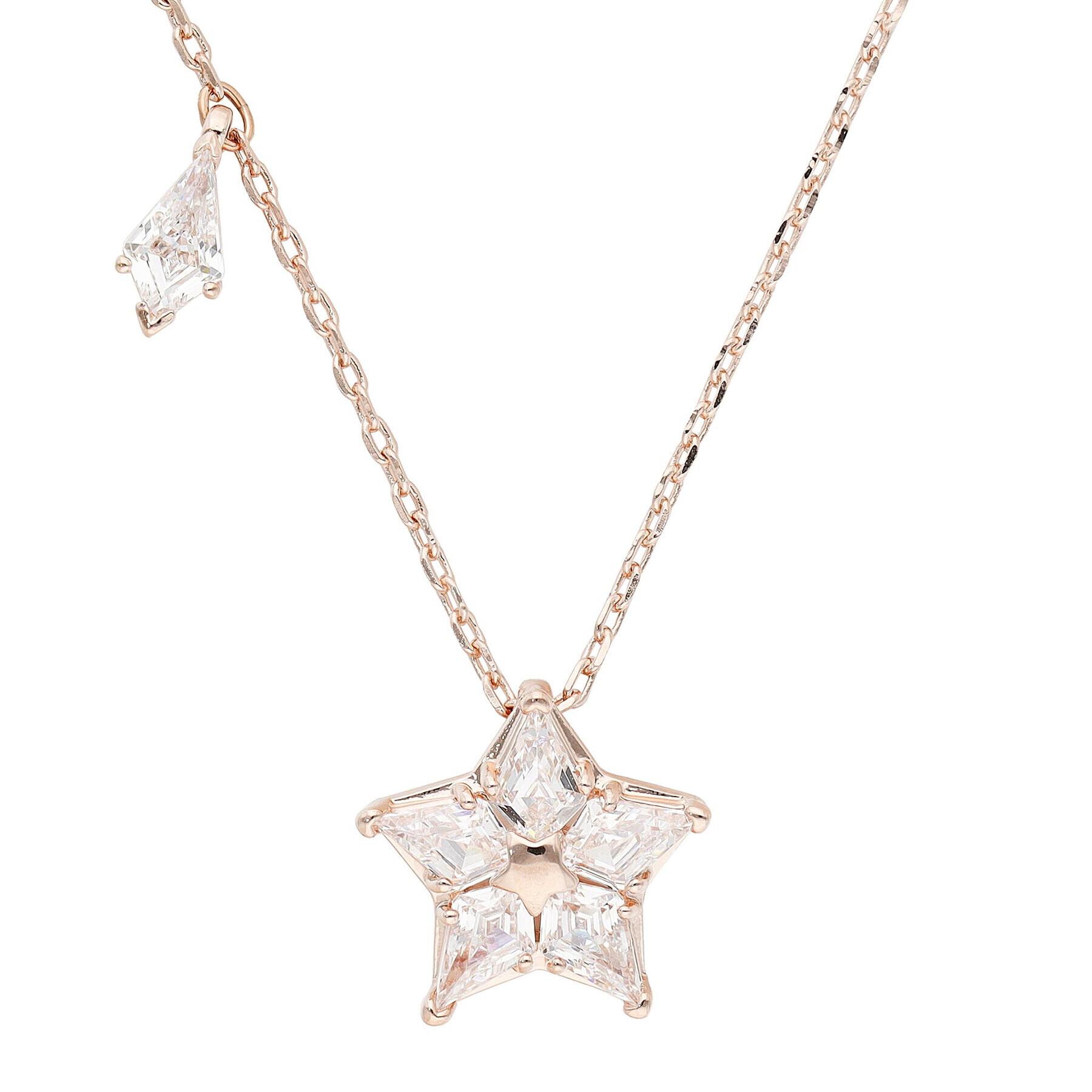 Swarovski Ogrlica Stella Pendant 5645463 Roza - Pepit.si