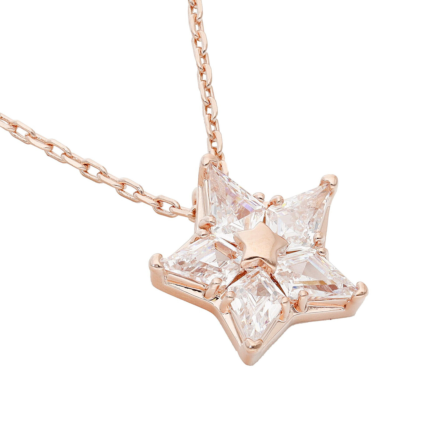 Swarovski Ogrlica Stella Pendant 5645463 Roza - Pepit.si