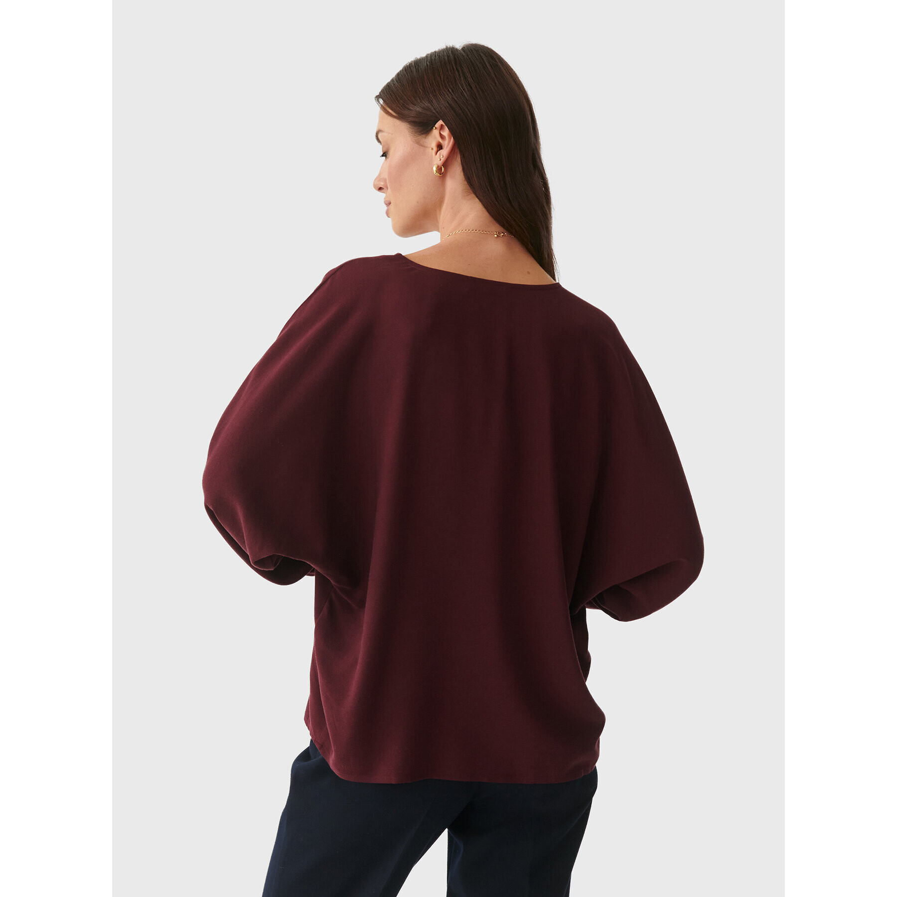 Tatuum Bluza Karwa T2222.050 Bordo rdeča Relaxed Fit - Pepit.si